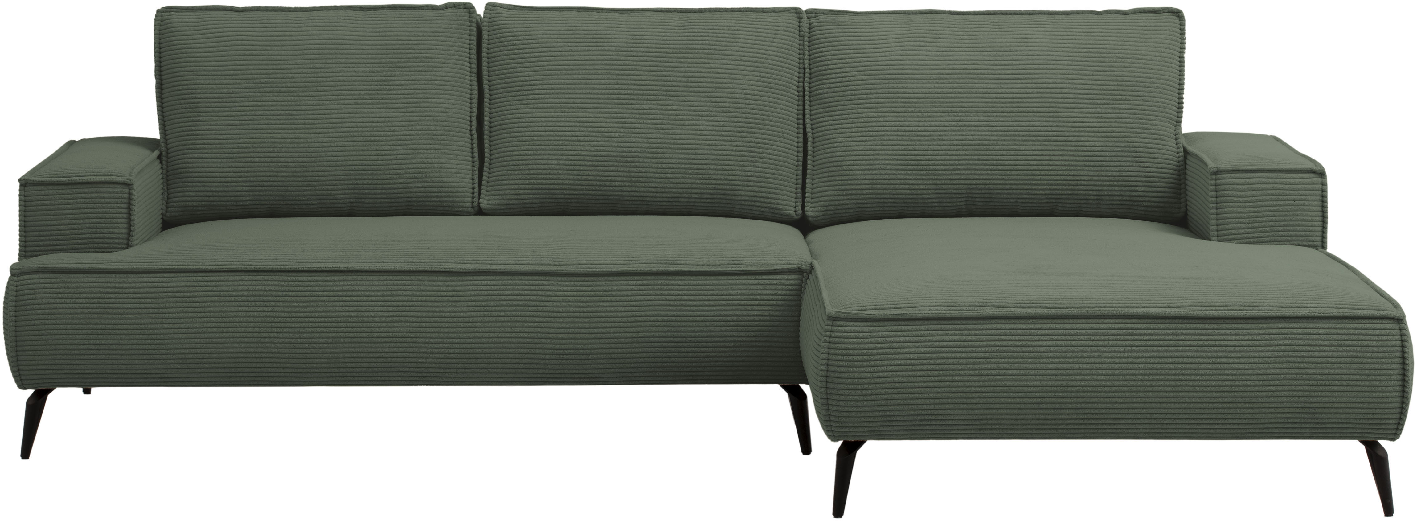 Thumbnail - andas Ecksofa "TVINNU, L-Form in Cord, Sofa", wahlweise Recamiere rechts/links, schwarze Füße, bequemer Sitzkomfort