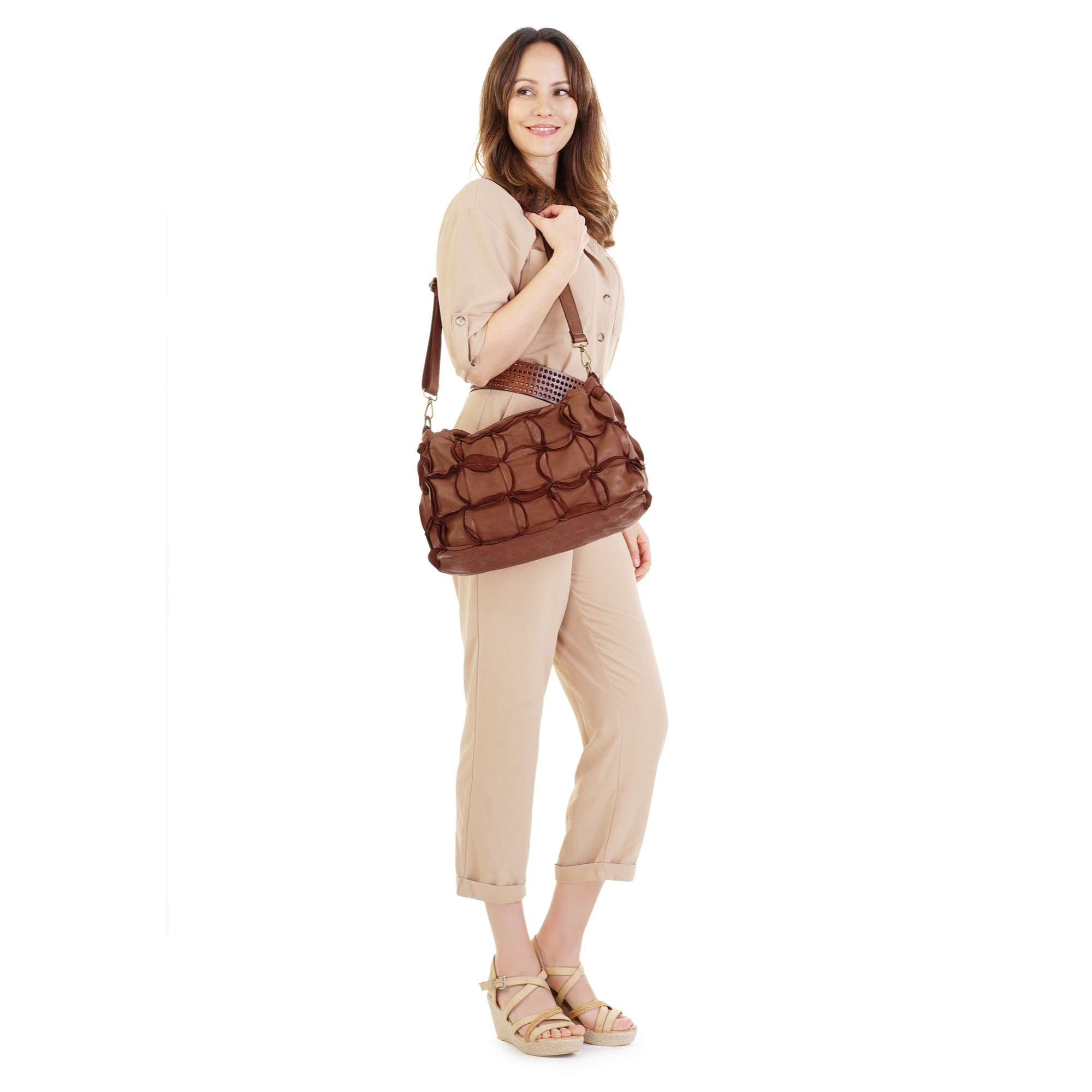 Samantha Look Shopper "SAMANTHA LOOK Damen echt Leder, Made in Italy" echt Leder, Made in Italy