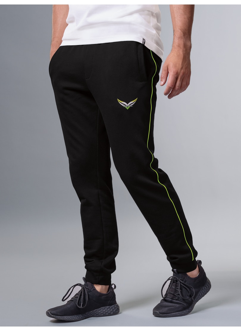 Trigema Jerseyhose »TRIGEMA Jogginghose mit kontrastfarbigen Streifen«, (1 tlg.)