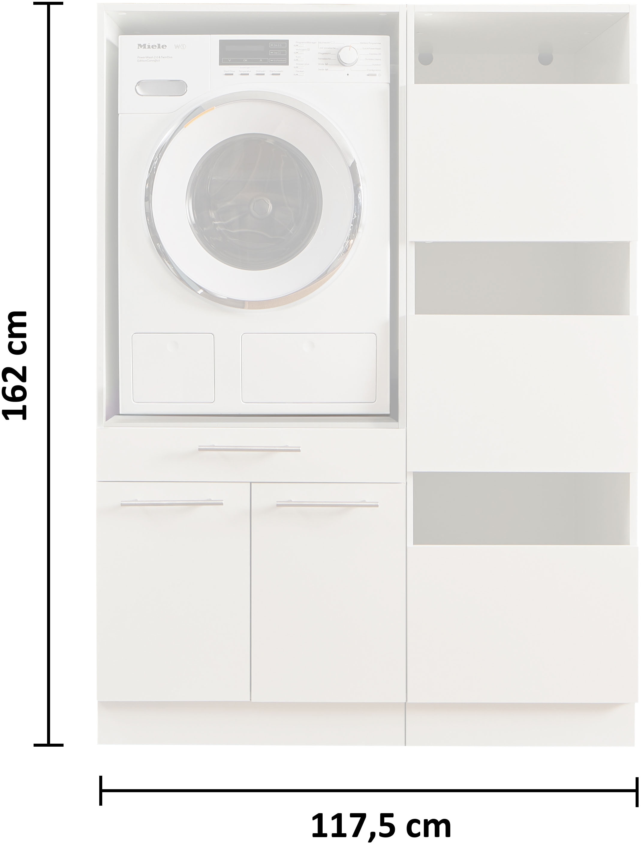 Laundreezy Mehrzweckschrank-Set »LAUNDREEZY LDSK4«, Breite 117,5 cm