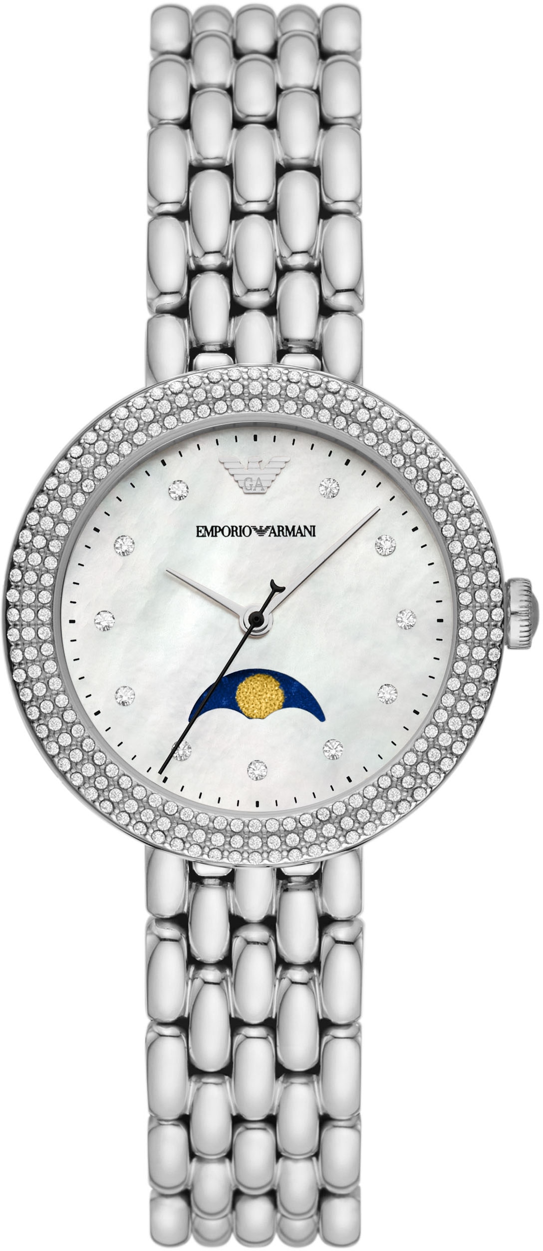 Emporio Armani Quarzuhr »AR11461«, Armbanduhr, Damenuhr, Perlmutt, analog