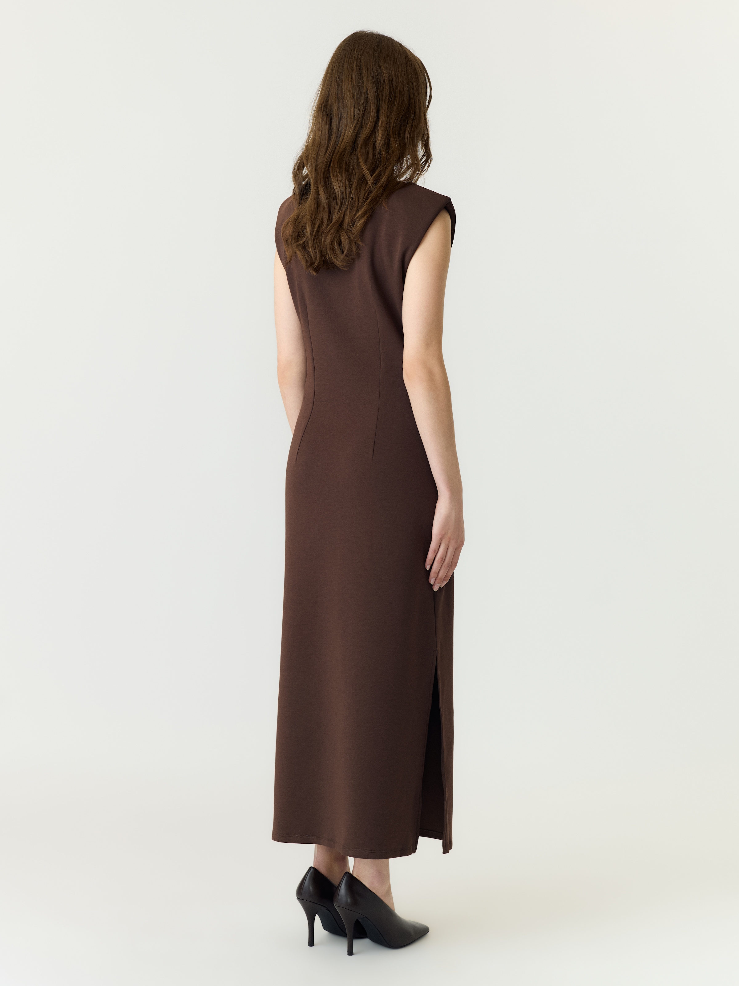 Y.A.S Maxikleid »YASPINA SL LONG DRESS NOOS« Baumwollmischung mit Stretch