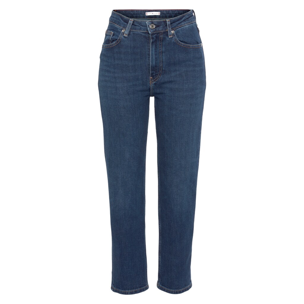 Tommy Hilfiger Straight-Jeans »CLASSIC STRAIGHT HW«, mit Tommy Hilfiger Leder-Badge