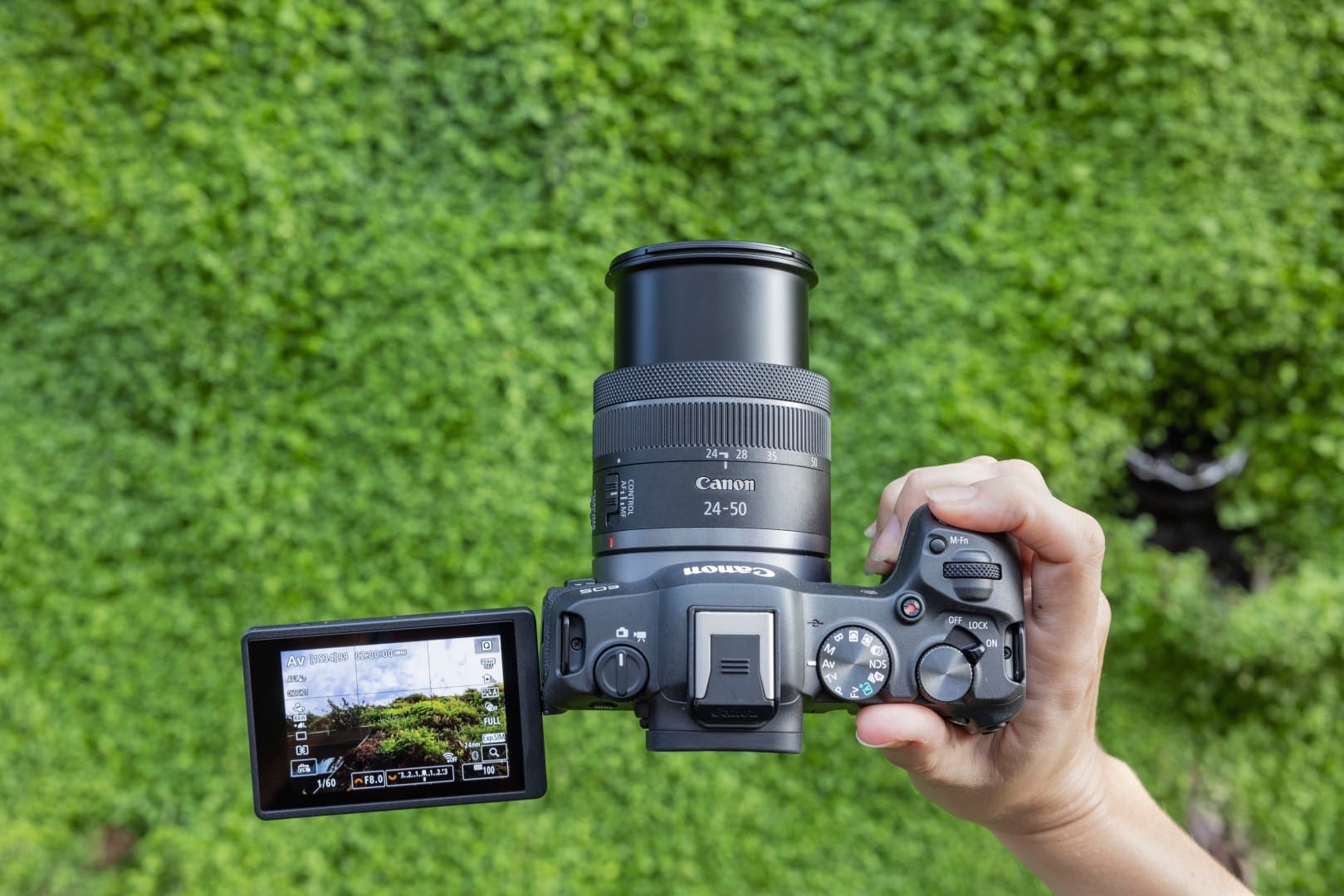 Canon Systemkamera »EOS IS 24,2 R8 STM, verfügbar ab 24-50mm BAUR STM | IS + RF 24-50mm MP, F4.5-6.3 F4.5-6.3 Kit«, RF Bluetooth-WLAN, 17.04.23