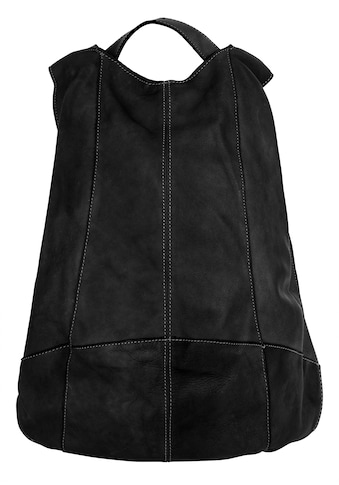 Tagesrucksack, echt Leder, Made in Italy