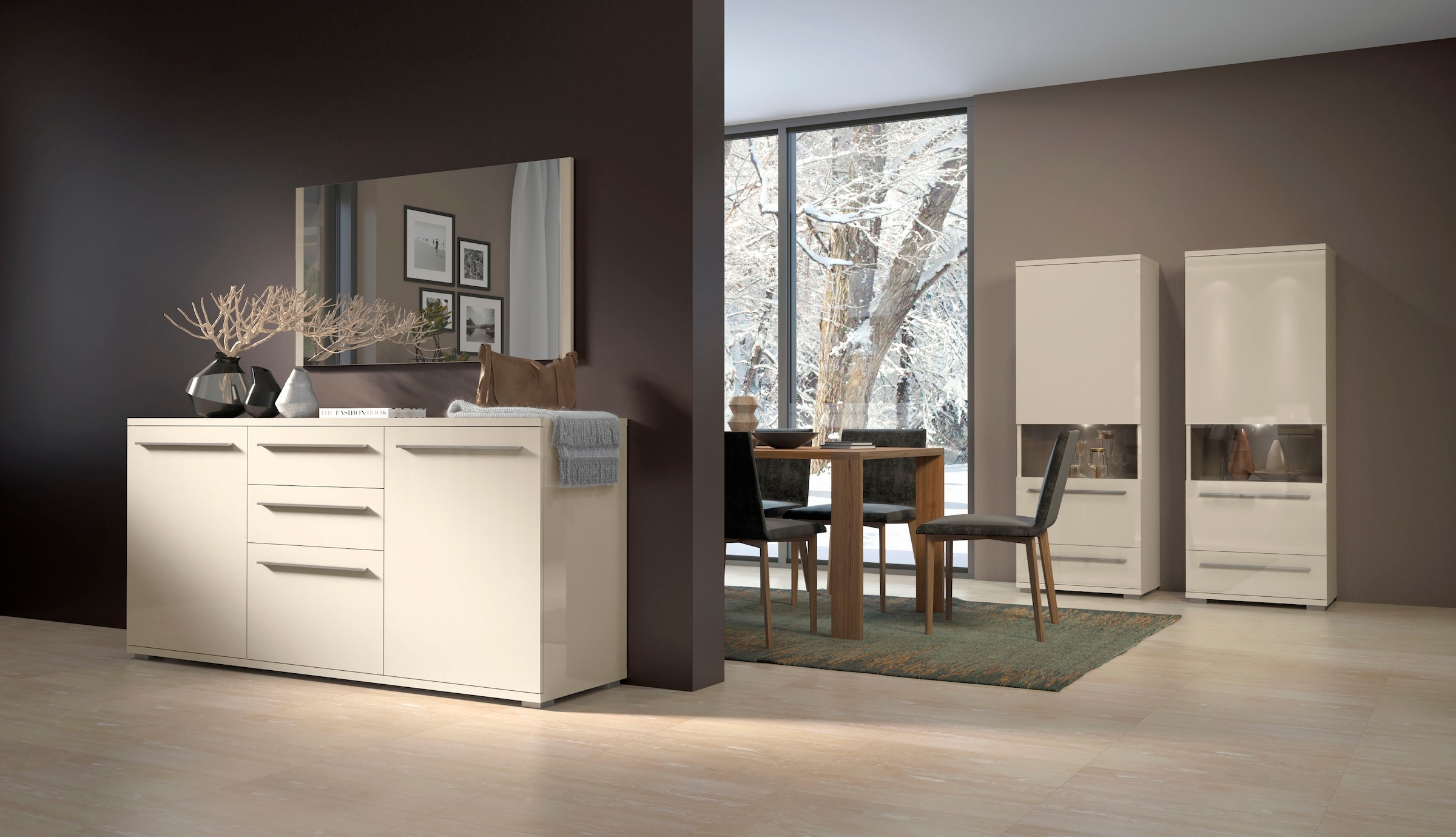 Places of Style Kommode "Piano", (H/B/T): 84,6/150/45,2cm), Hochglanz UV la günstig online kaufen
