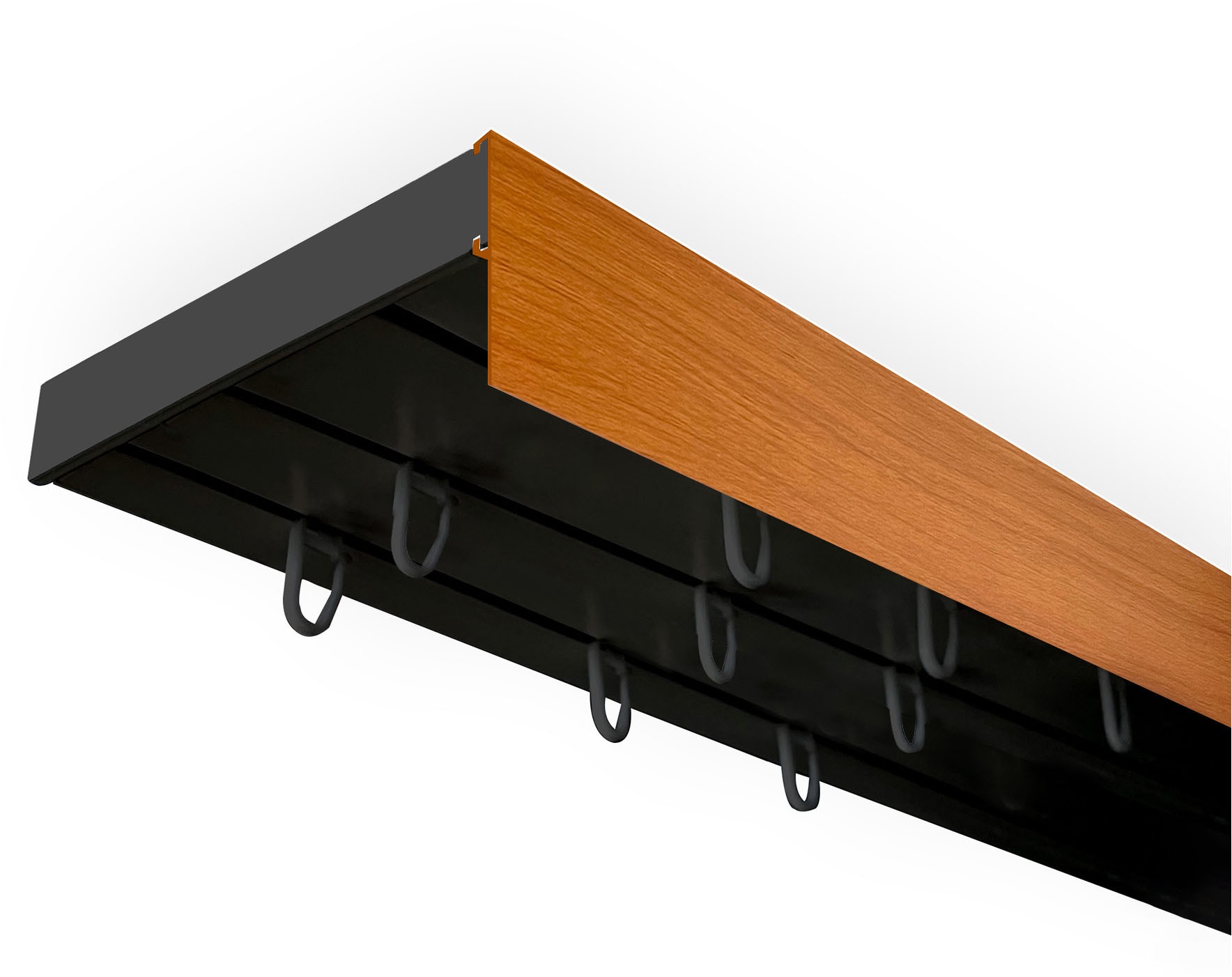 SN DECO GROUP Gardinenschiene »Vorhangschiene SH (1) mit Blende 5 cm«, 3 läufig-läufig, Fixmaß