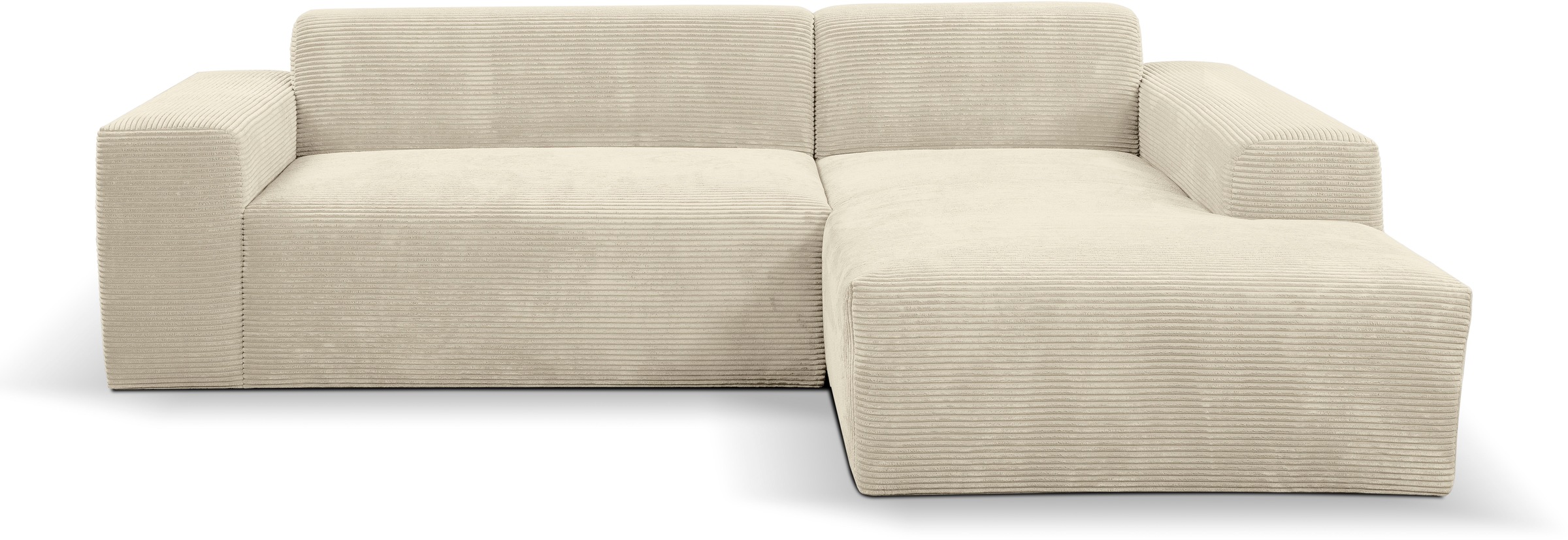 WERK2 Ecksofa "Zeus-L modern & zeitlos, Breite 253 cm, bequemes Sofa" Curvy günstig online kaufen