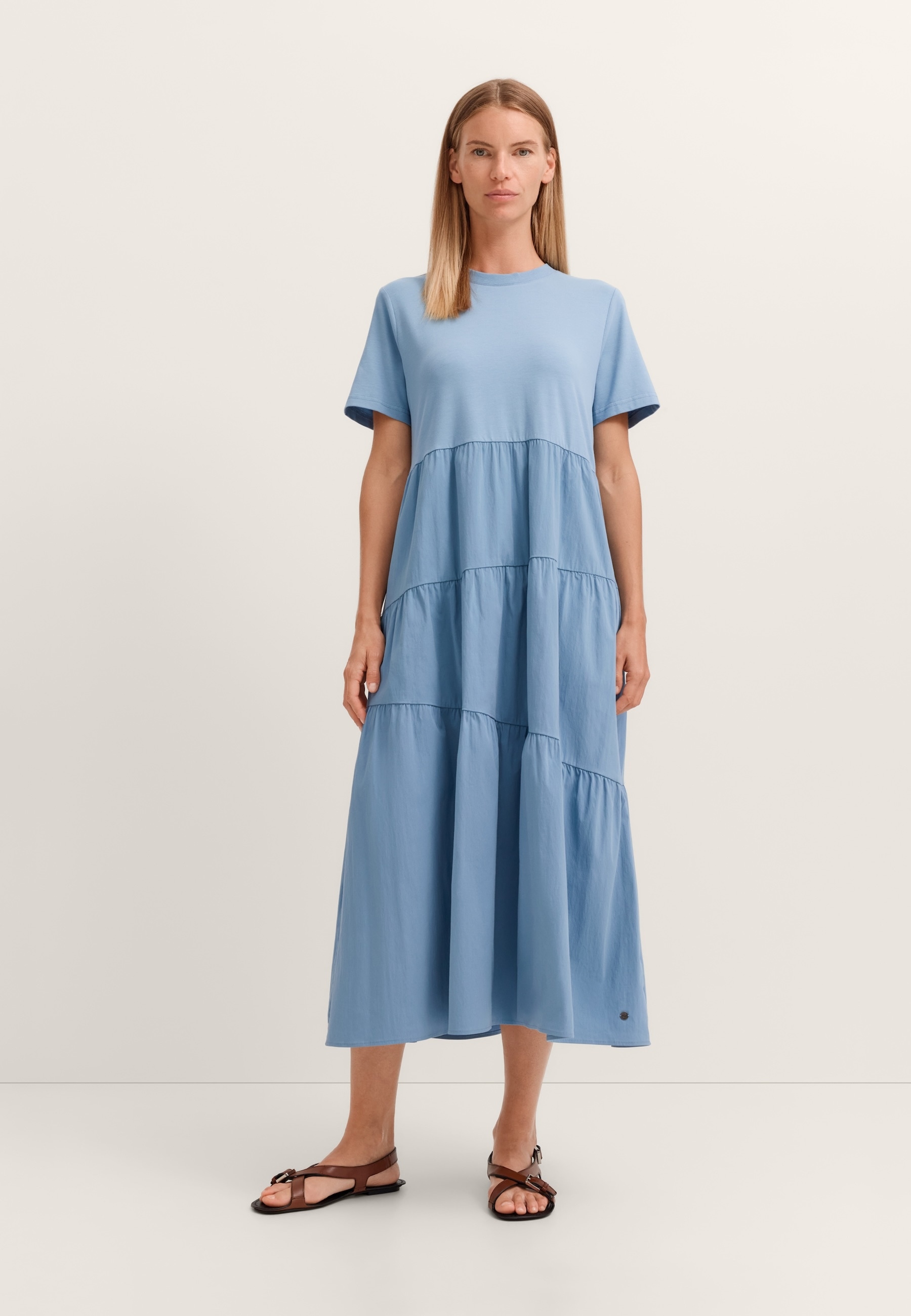 bugatti Sommerkleid "Materialmix" mit asymmetrischen Raffungen günstig online kaufen