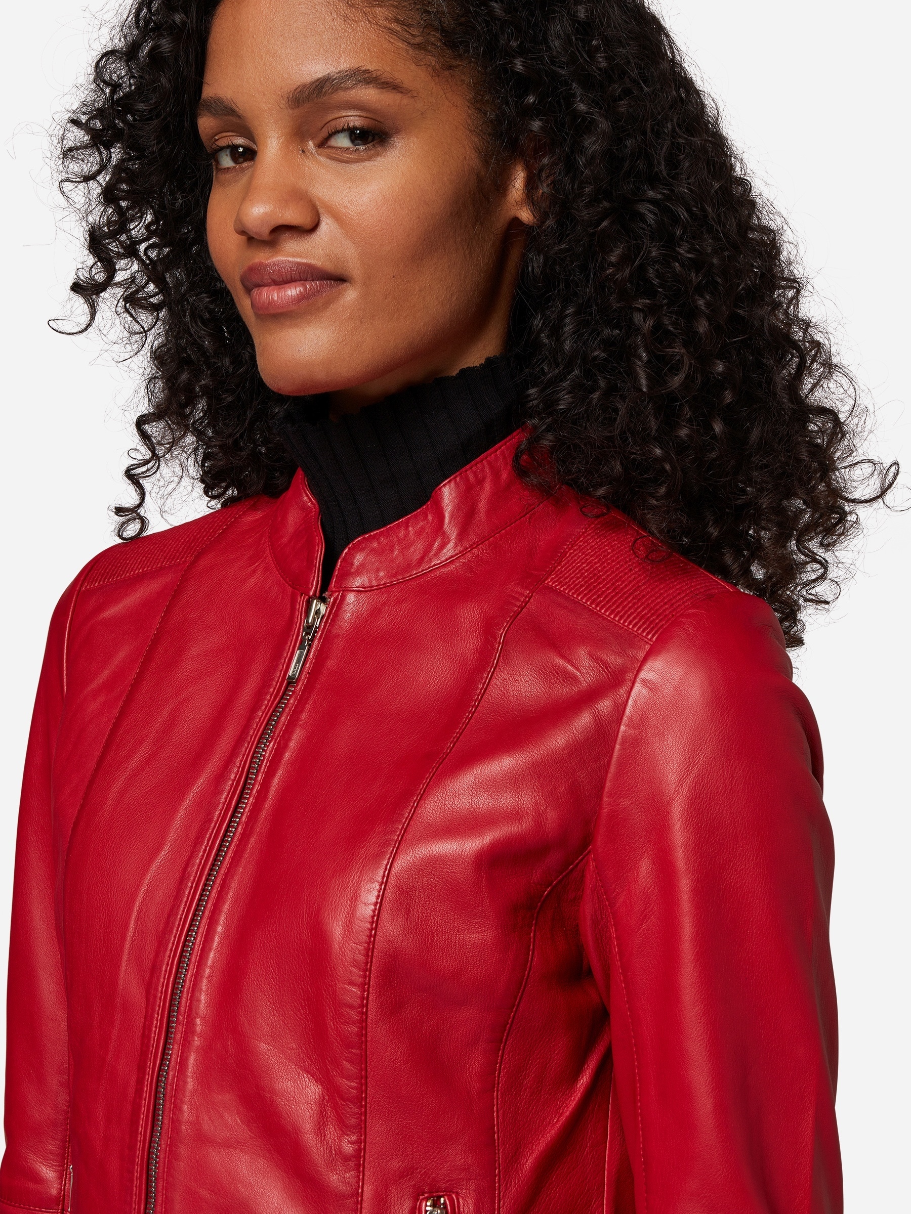 RICANO Kurzjacke »Lederjacke Abigale« Handgefertigt aus echtem Leder