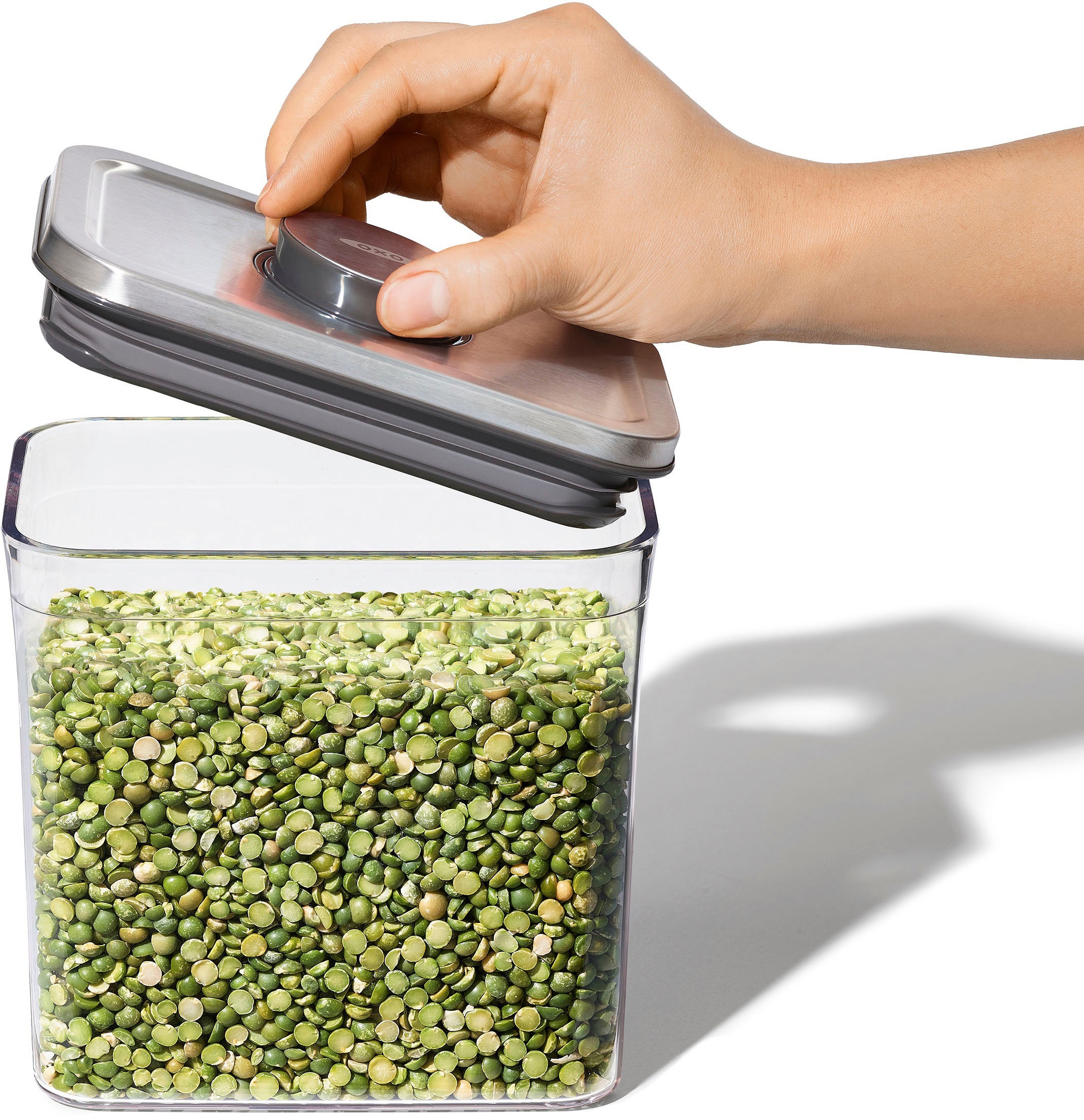 OXO GOOD GRIPS Vorratsdose, B:16cm H:17cm, transparent, Lebensmittelaufbewahrungsbehälter, POP-Behälter, rechteckig 1,6 L