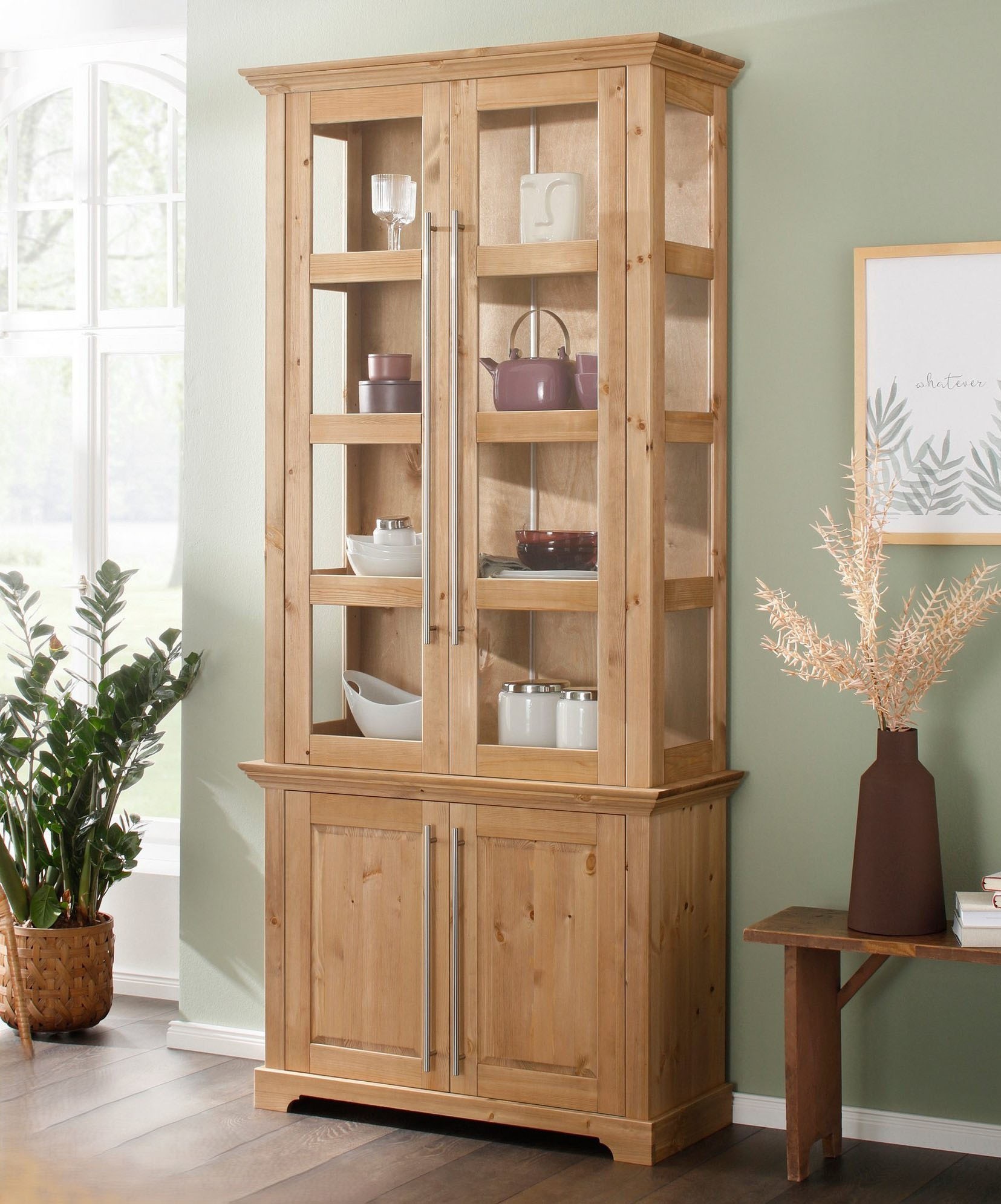 OTTO home Vitrine »Melissa« aus massiver Kiefer, FSC® zertifiziert, Breite 94 cm