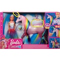 Barbie Anziehpuppe »Dreamtopia Magisches Zauberlicht Einhorn mit Puppe«