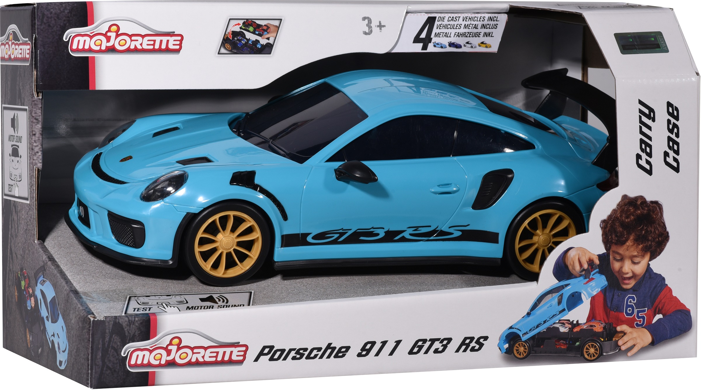 majORETTE Spielzeug-Auto »Porsche 911 GT3 RS - Carry Case«, inkl. Mini-Auto
