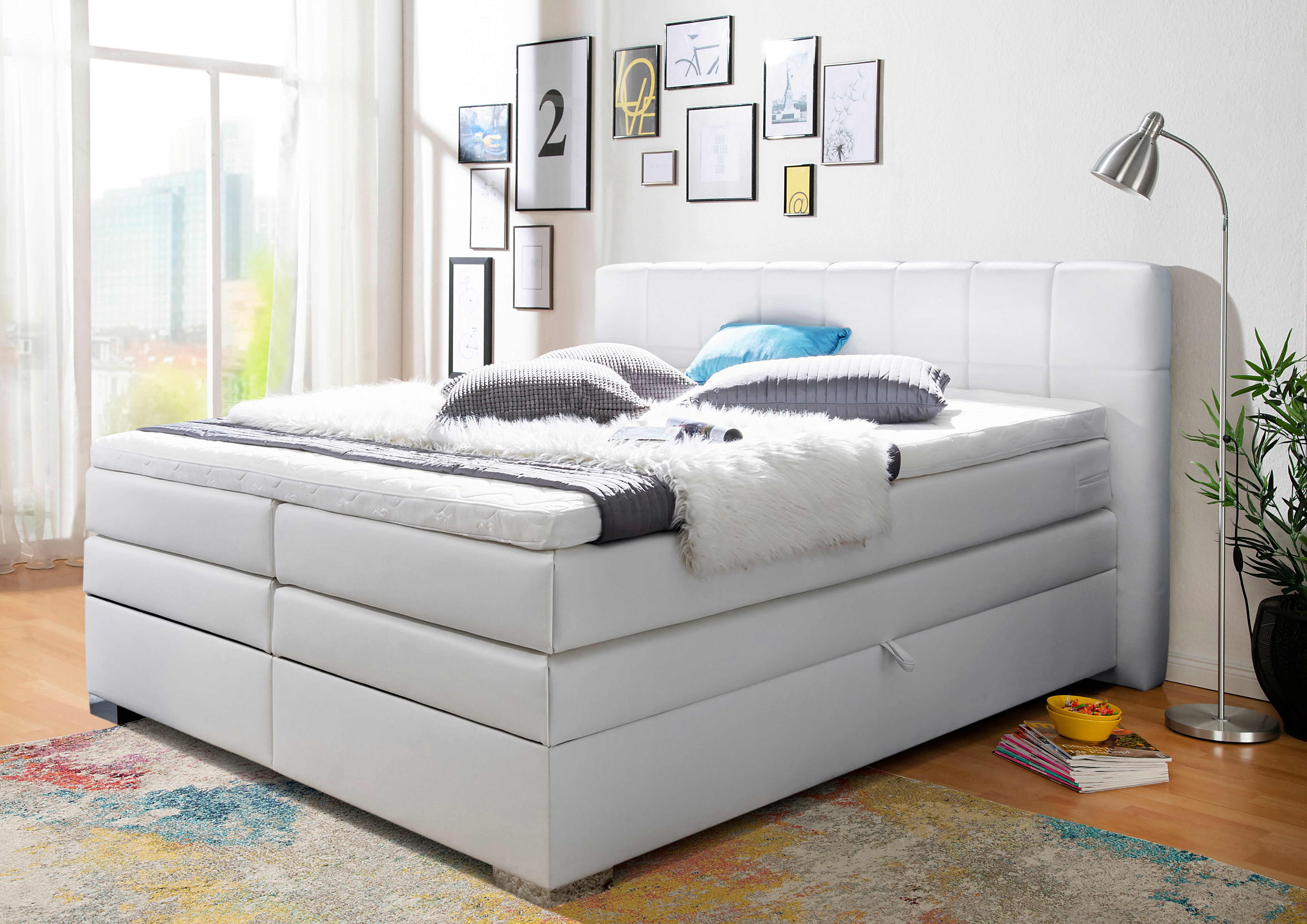 Home affaire Boxspringbett "Airdrie" inkl. Bettkasten und Topper