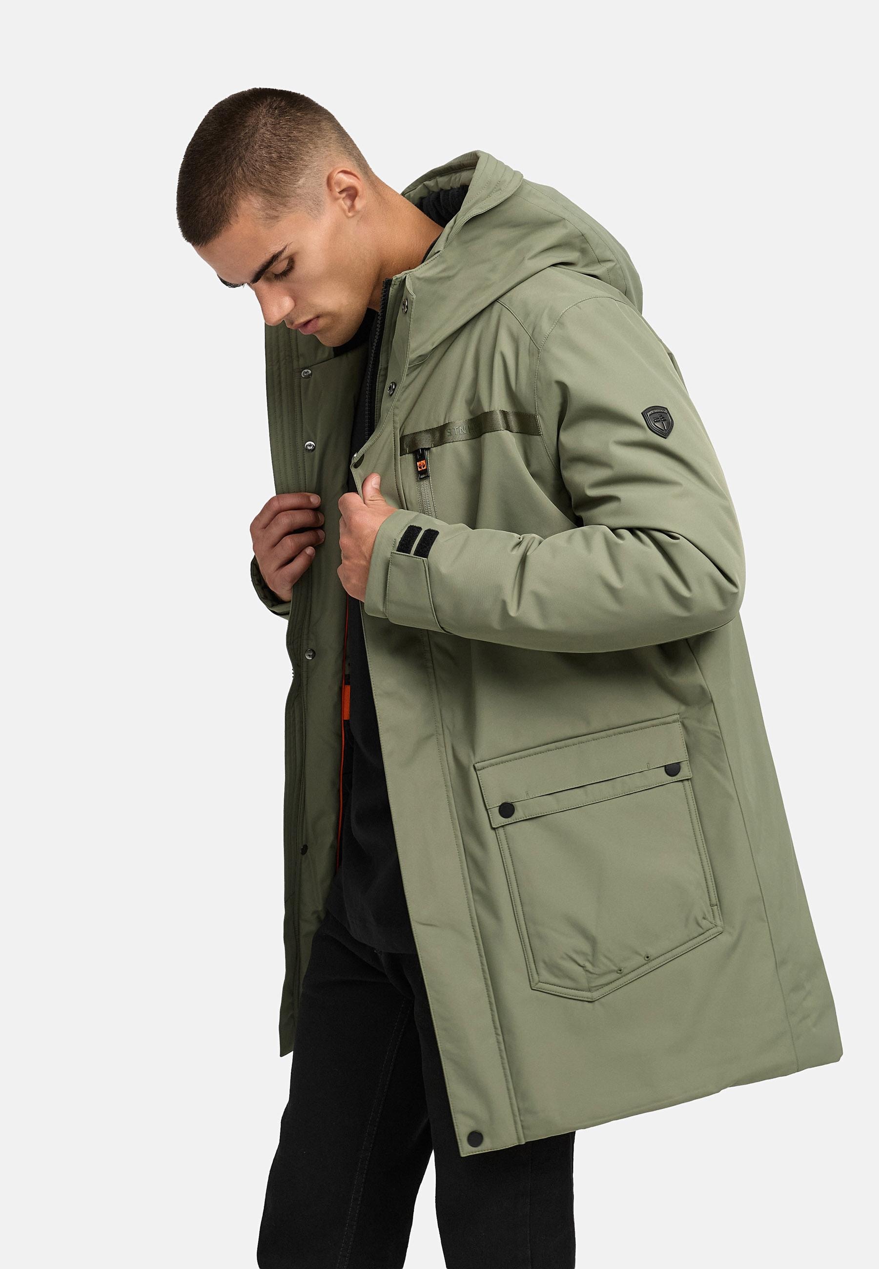 Stone Harbour Wintermantel »Netaan XX« Herren Kurzmantel mit kuscheliger Kapuze