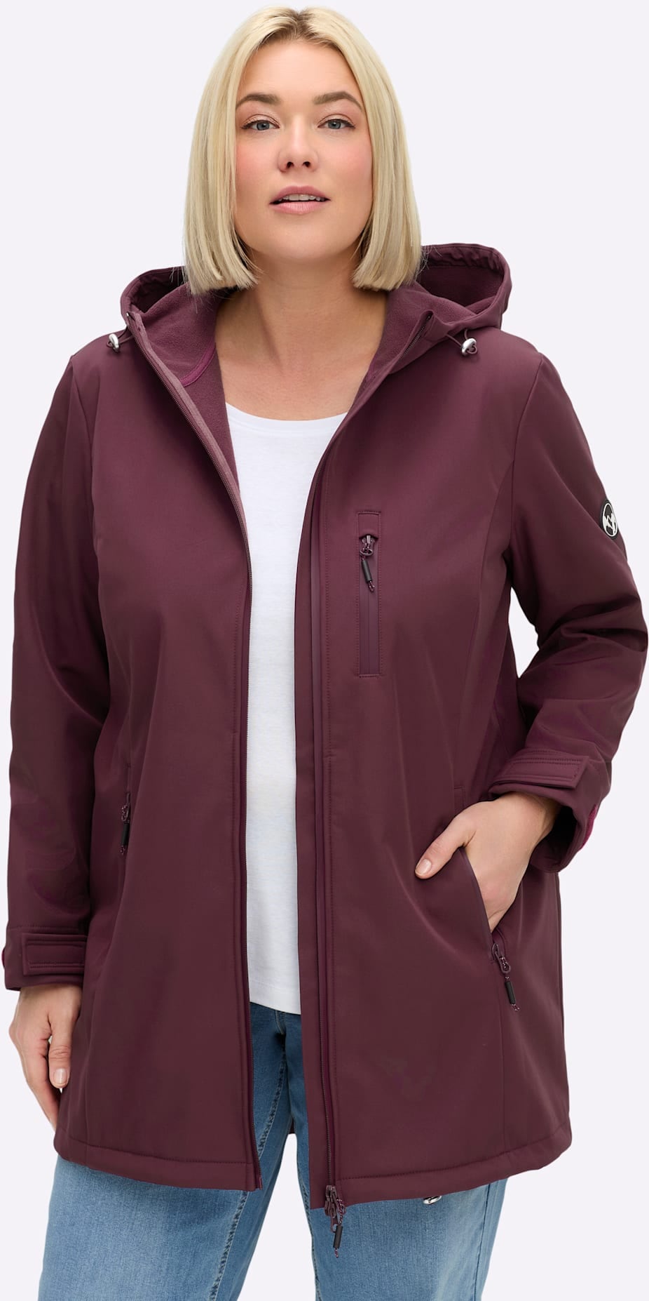 Sheego Softshelljacke mit Kapuze günstig online kaufen
