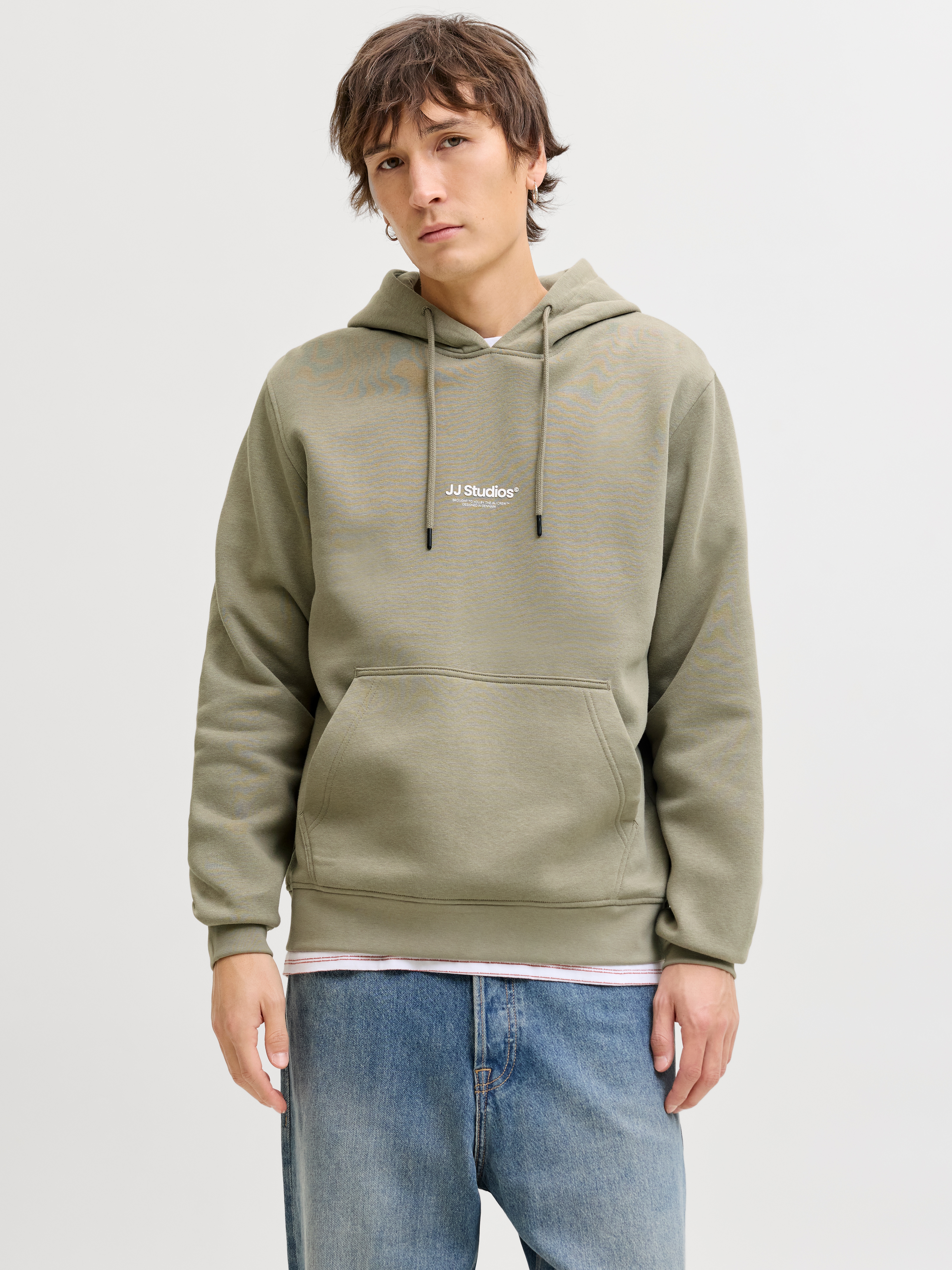 Jack & Jones "JJESOHO SWEAT HOOD NOOS", Baumwollmischung, relaxed fit