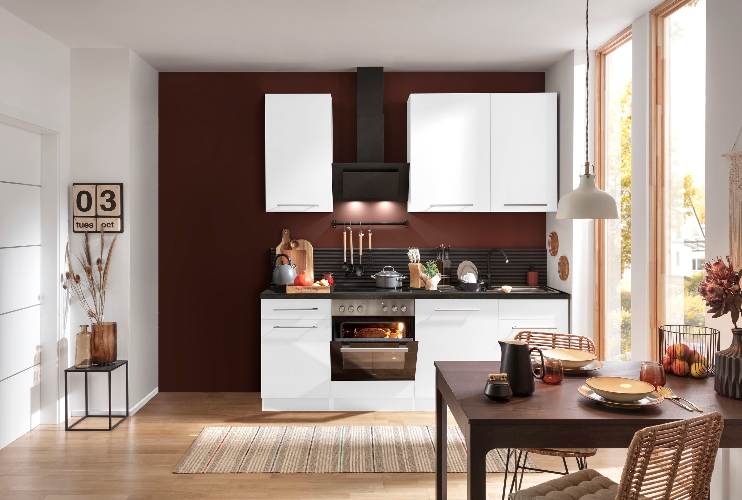 wiho Küchen Küchenzeile »Unna«, mit E-Geräten, | BAUR bestellen 220 Breite cm