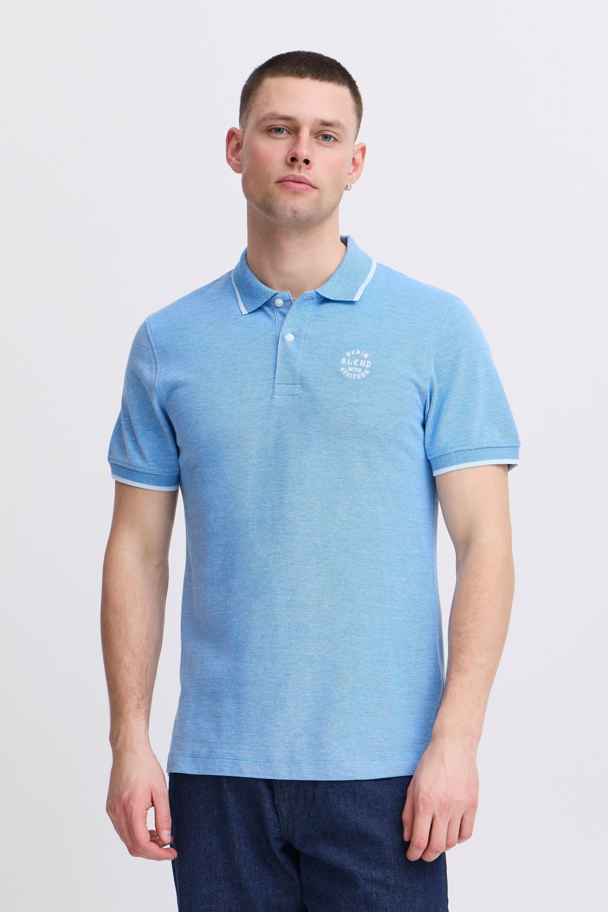 Blend Poloshirt "BHBhnate", Klassisches Poloshirt mit Brustprint günstig online kaufen