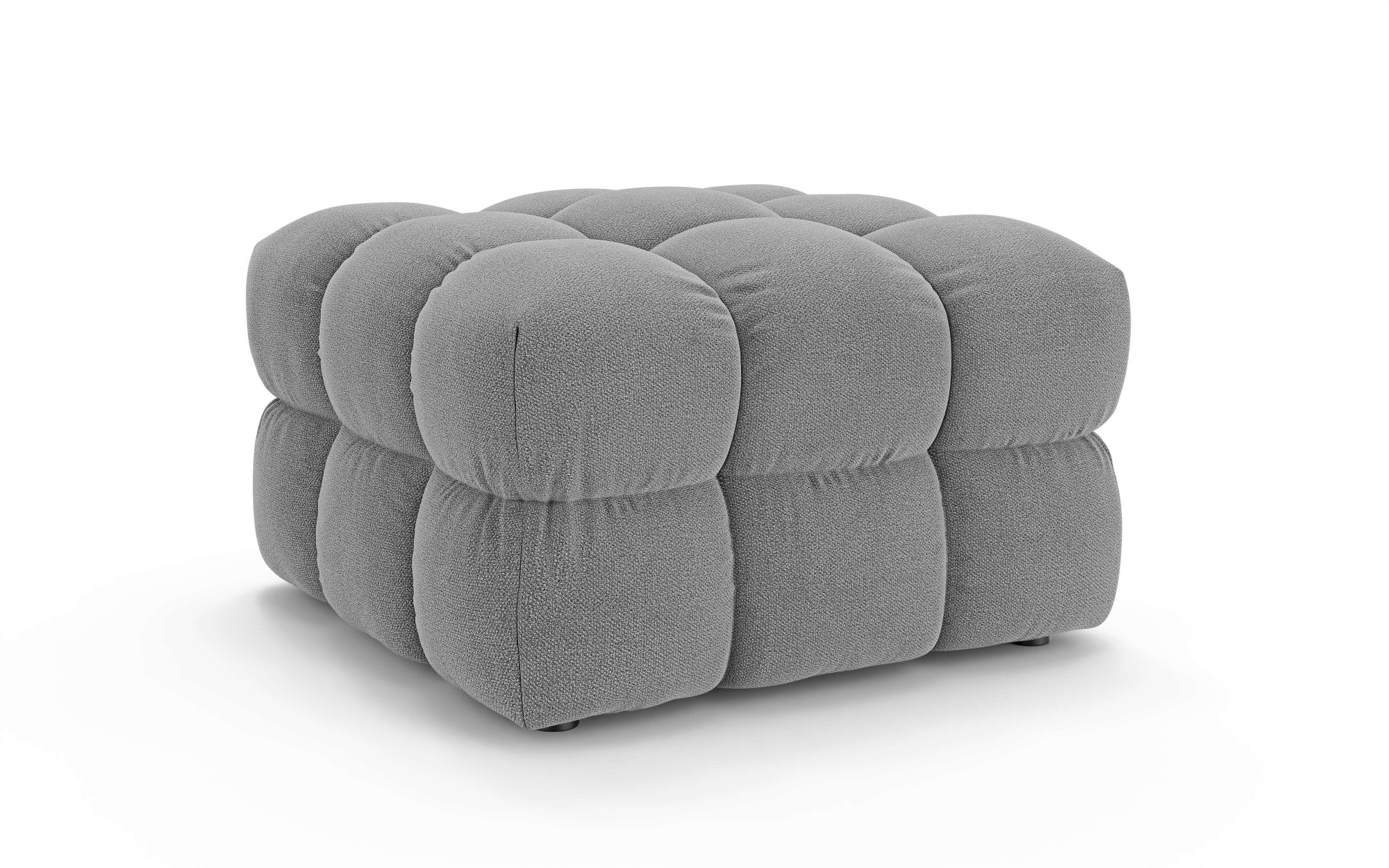 s.Oliver Polsterhocker »COBBO Sitzhocker Bubble-Optik, Maße B/T/H: 80/80/48 cm«, passend zum Sofa, moderne Steppung und hoher Sitzkomfort