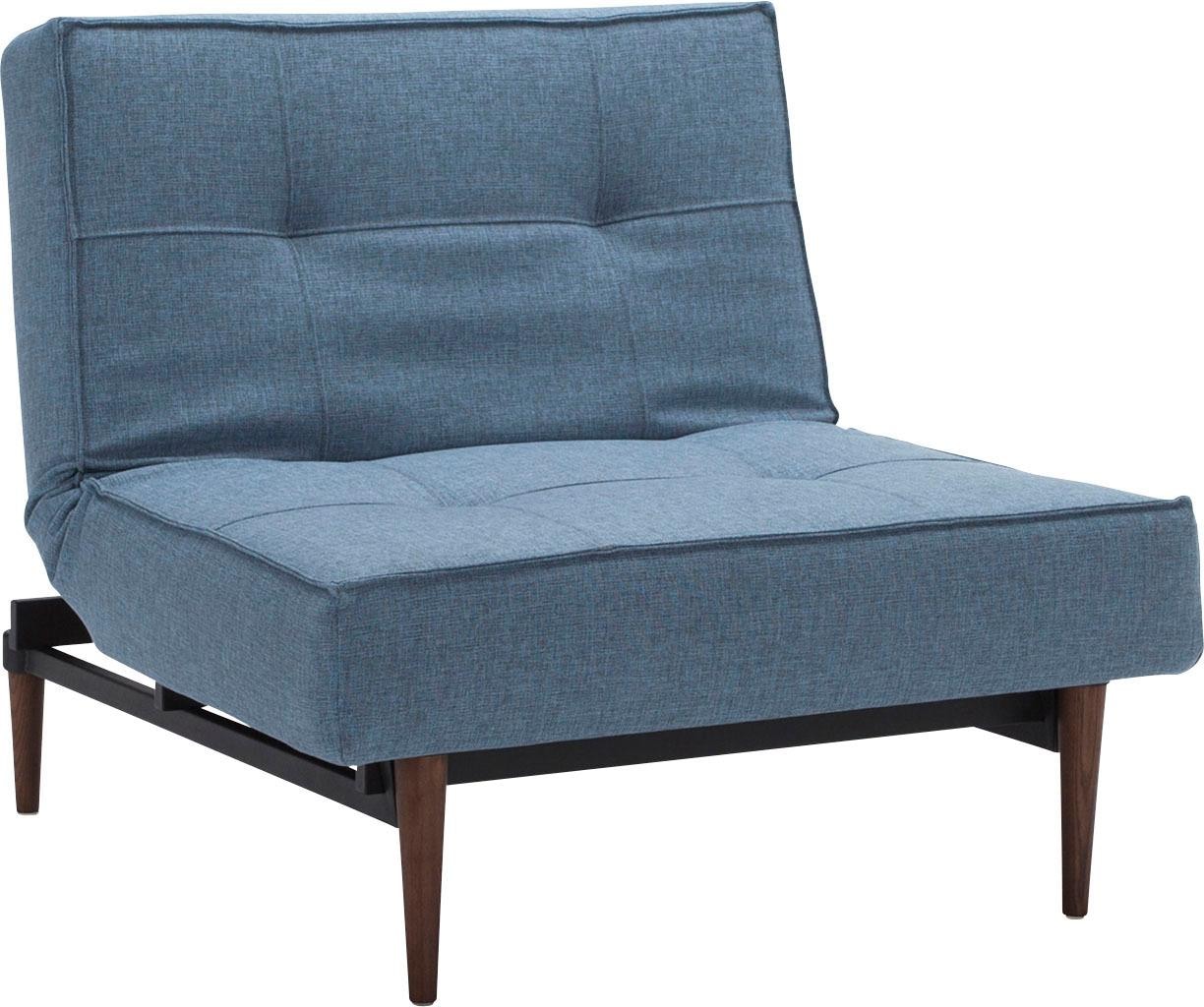INNOVATION LIVING ™ Sessel "Splitback", mit dunklen Styletto Beinen, in skandinavischen Design