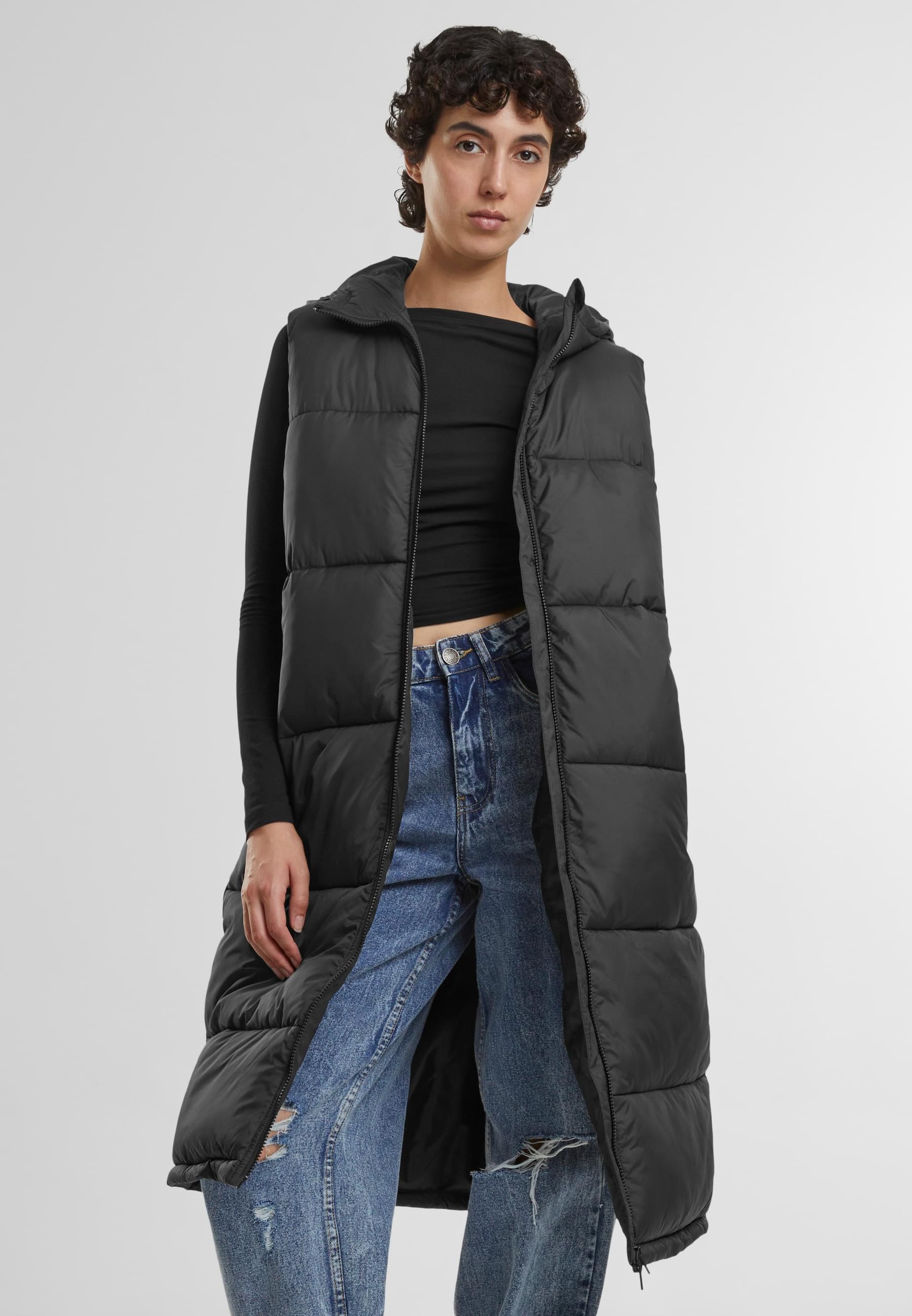 URBAN CLASSICS Steppweste »Urban Classics Ladies Long Hooded Puffer Vest«