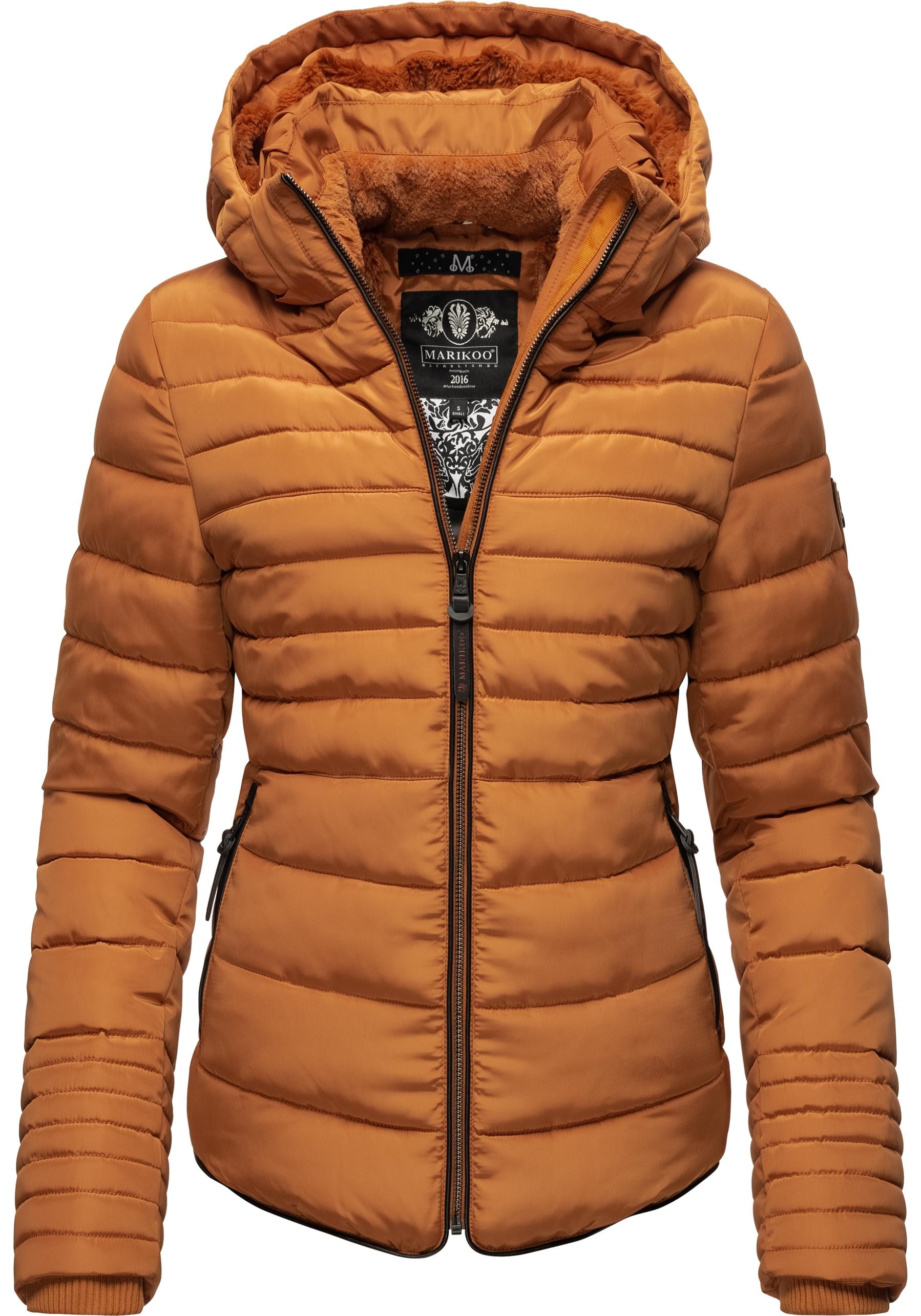 Marikoo Winterjacke »Amber«, | Steppjacke stylische mit mit Teddyfutter online BAUR bestellen Kapuze