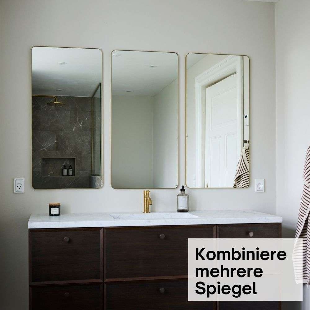 Loevschall Spiegel »Refine Wandspiegel rechteckig – eleganter Designspiegel mit edlem« Rahmen in vielen Größen & Farben für Bad, Flur & Schlafzimmer