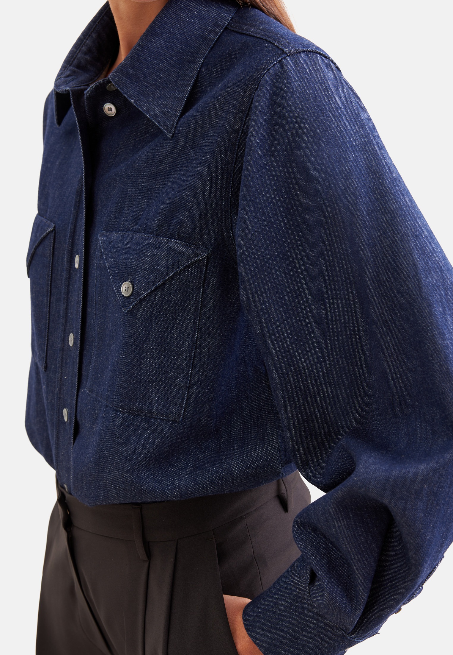 seidensticker Hemdbluse 1/1 Kragen Denim