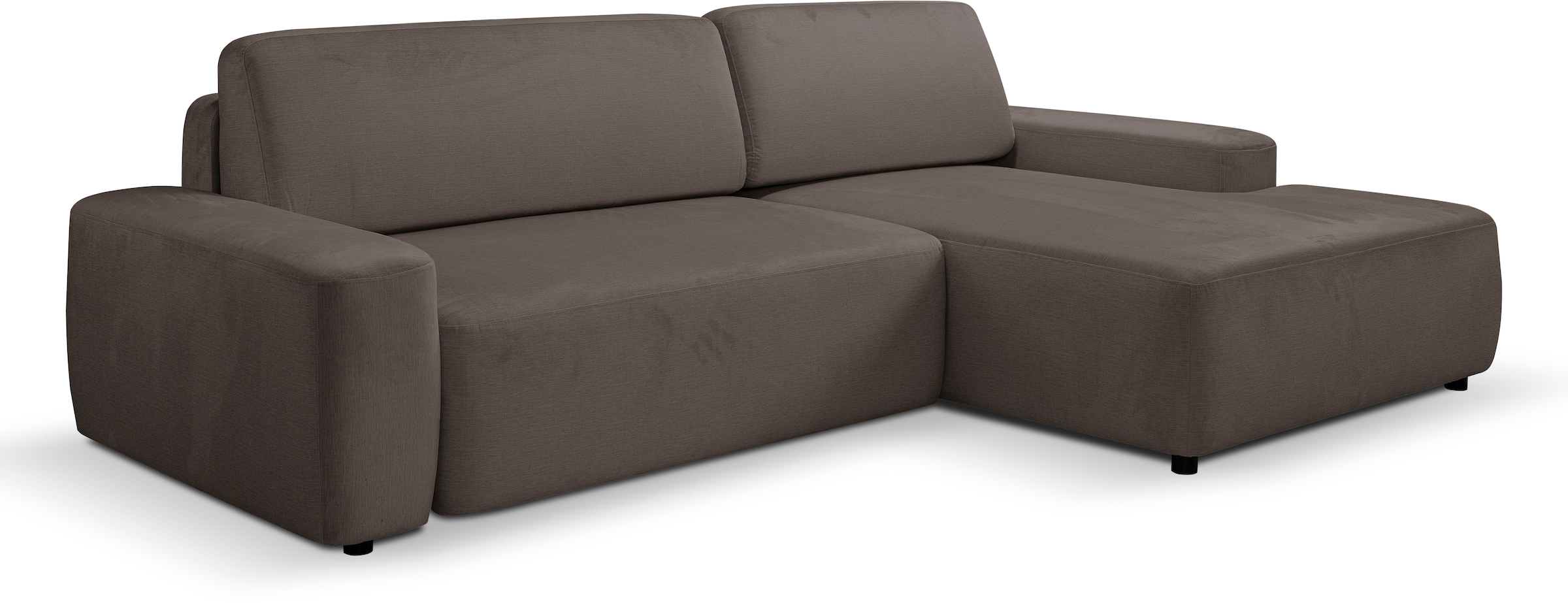 WERK2 Ecksofa "Bully L-Form", Curvy Trend Ecksofa mit Schlaffunktion in wei günstig online kaufen