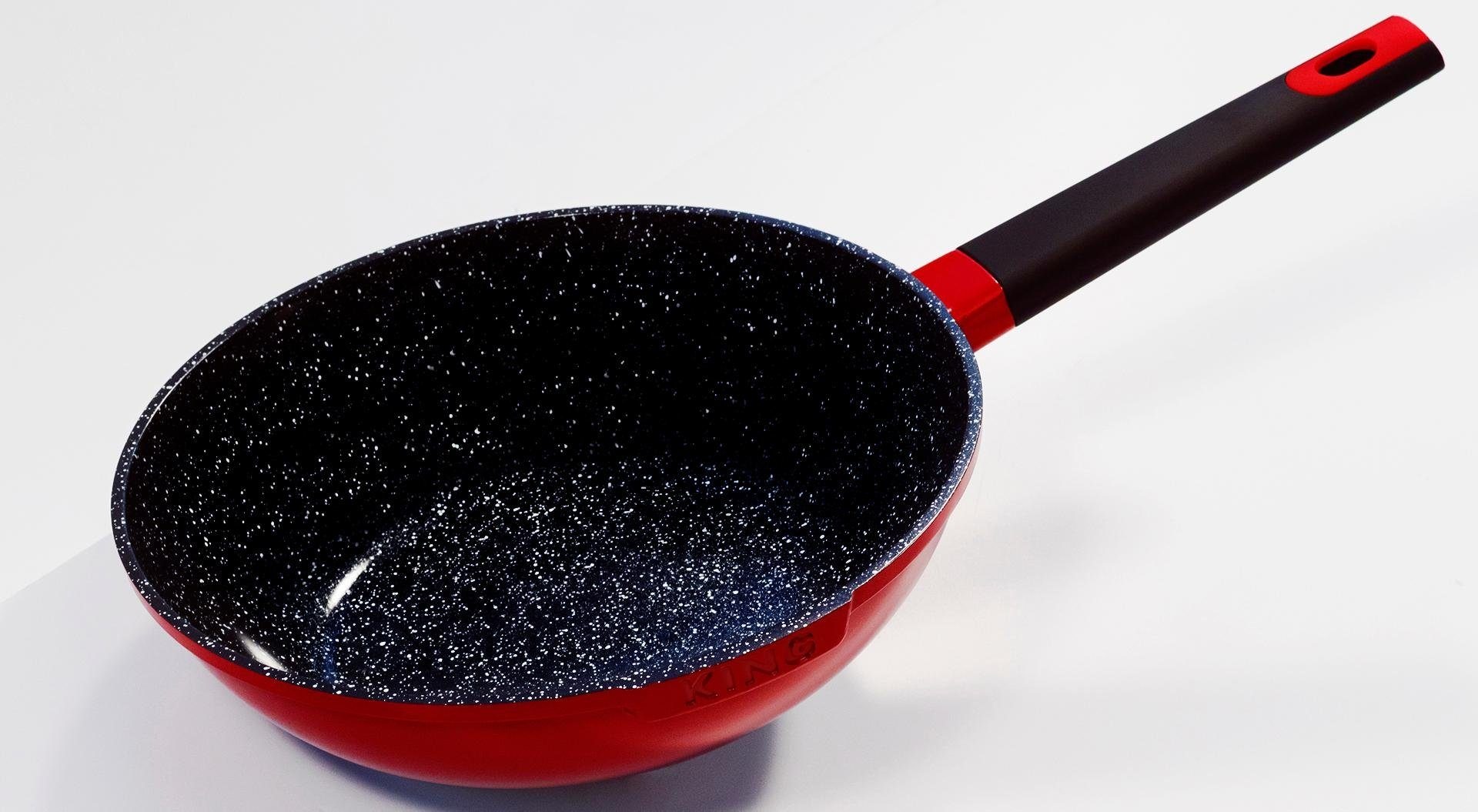 Thumbnail - KING Wok "Shine Red" Aluminiumguss 1 Stk. tlg. Ø 28 cm, Induktion