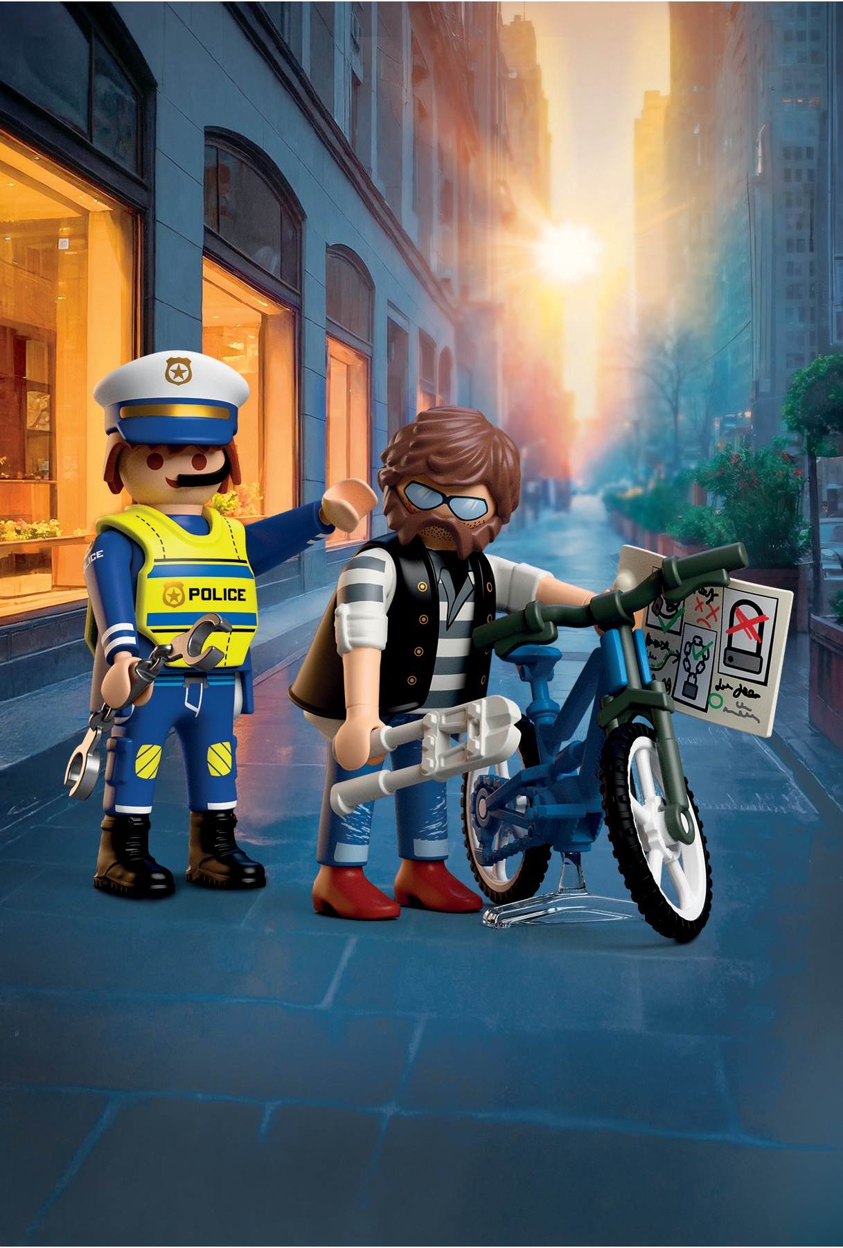 Playmobil® Konstruktions-Spielset »Fahrradraub (72076), City Action« Made in Europe