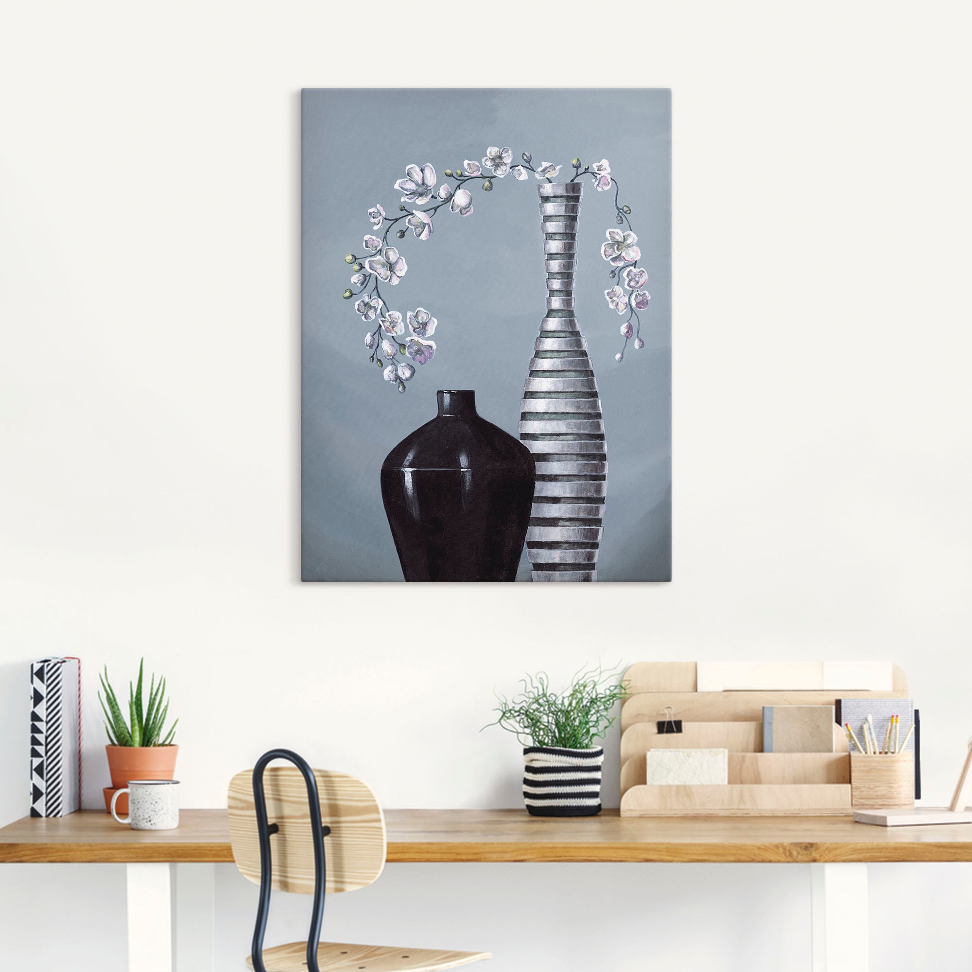 Thumbnail - Artland Wandbild "Metallische Vasen", Vasen & Töpfe, (1 St.), als Alubild, Outdoorbild, Leinwandbild, Poster, Wandaufkle...