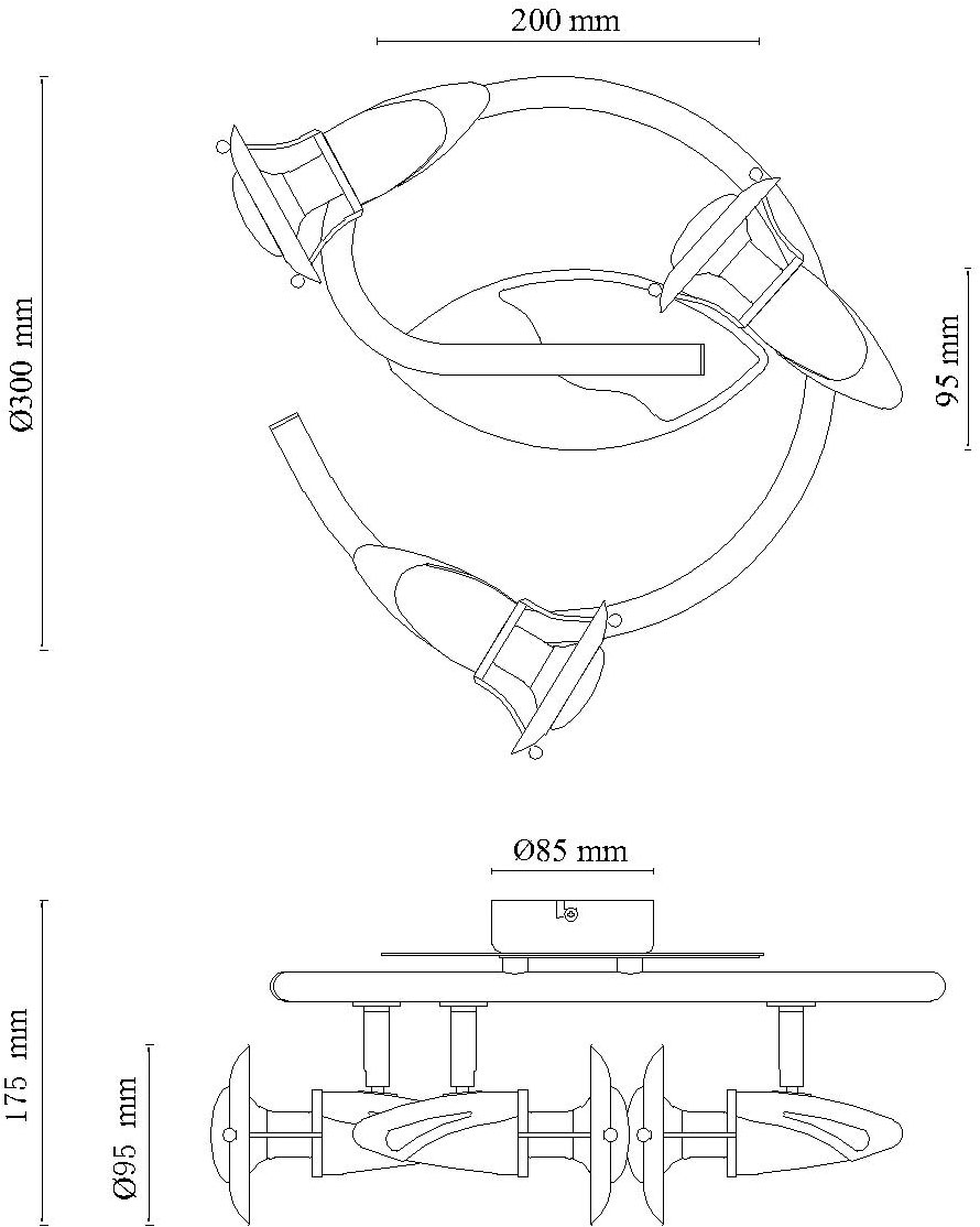 GLOBO LIGHTING Deckenstrahler »LORD«, Leuchtmittel E14 | ohne Leuchtmittel, Deckenspot/Chromring/Wohnzimmer/Flur/ø: 300mm