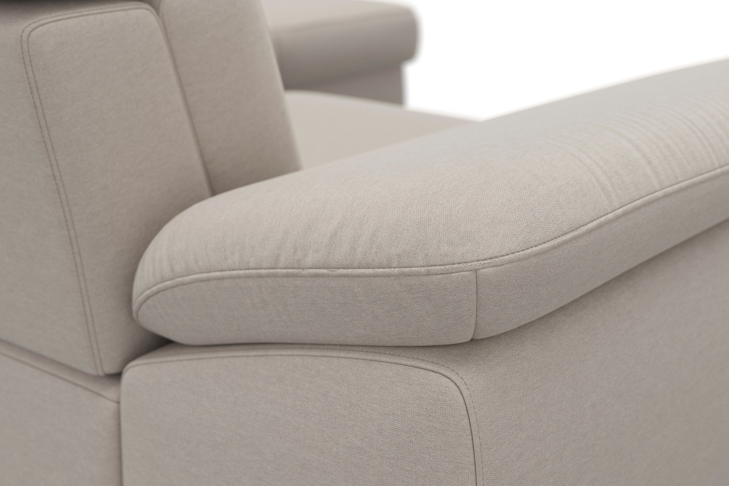 sit&more Ecksofa »Cabrio L-Form«, mit Sitztiefenverstellung und Federkern, 3 Nierenkissen