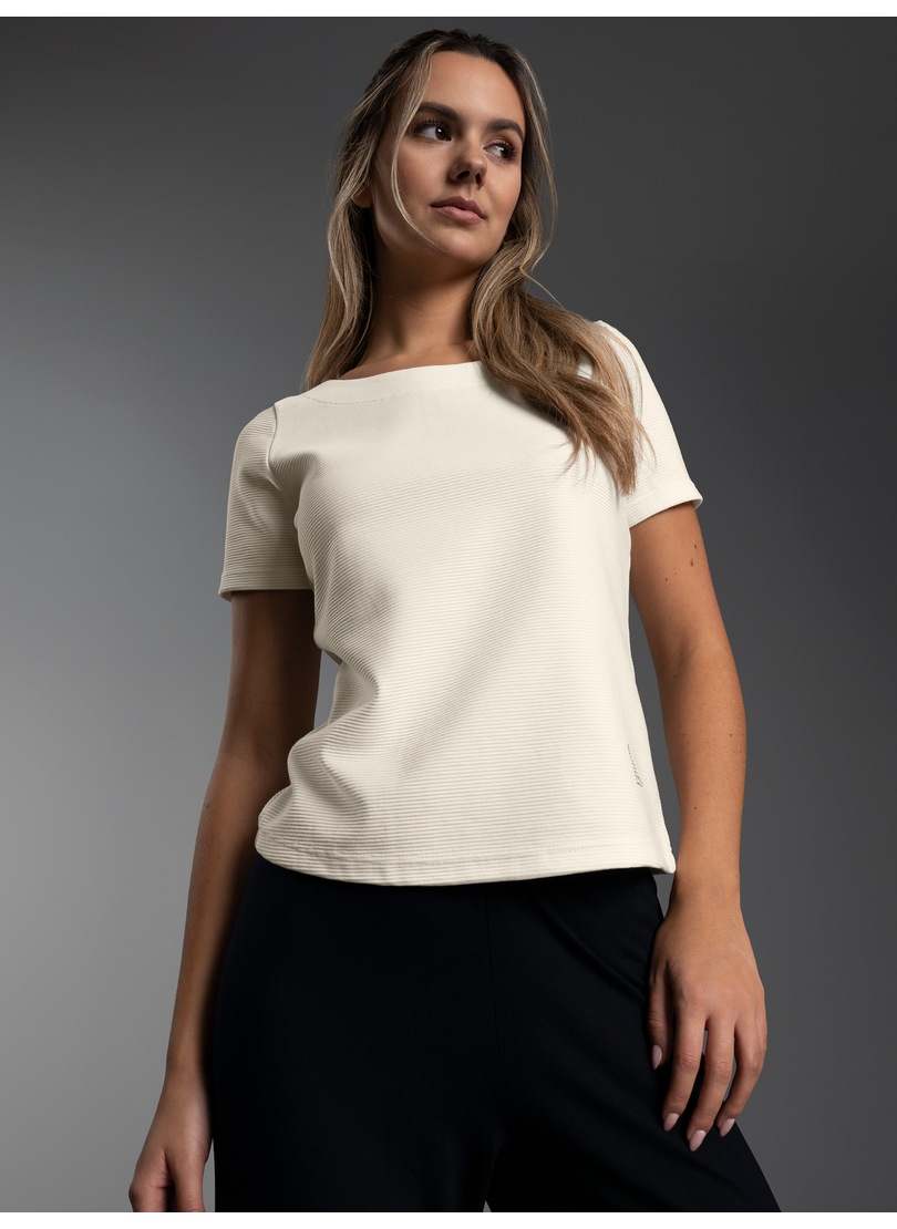 Trigema Sweatshirt »TRIGEMA Shirt mit kurzen Ärmeln mit Kristallsteinen«
