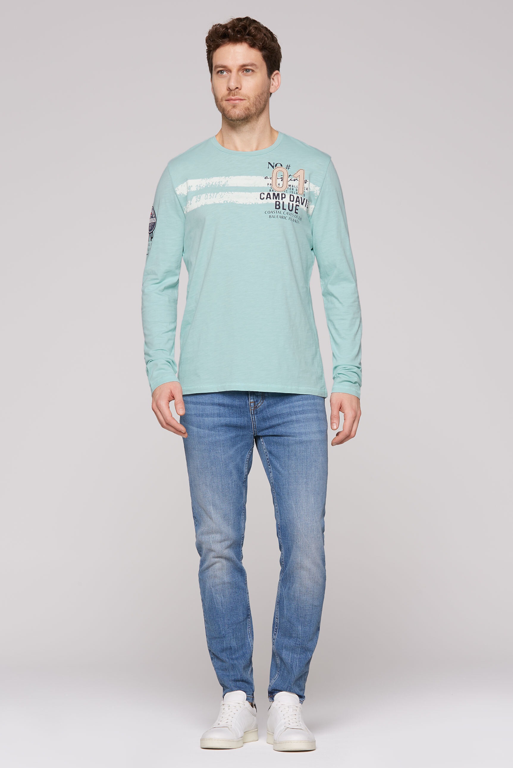 CAMP DAVID Rundhalsshirt, aus Baumwolle
