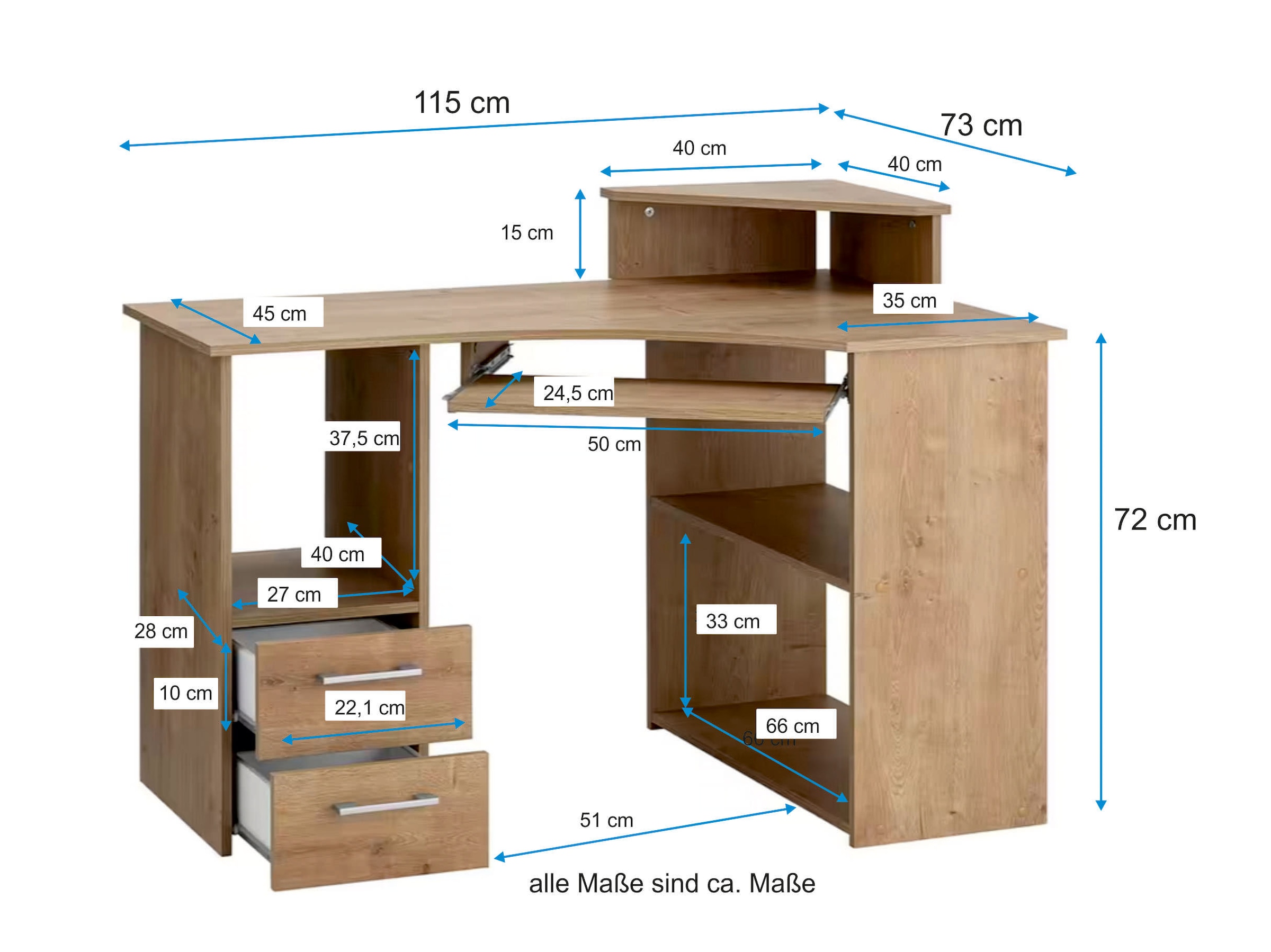 VOGL Möbelfabrik Schreibtisch »Sam«, Made in Germany