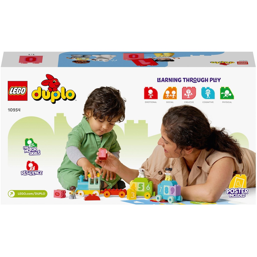 LEGO® Konstruktionsspielsteine »Zahlenzug – Zählen lernen (10954), LEGO® DUPLO® Creative Play«, (23 St.)