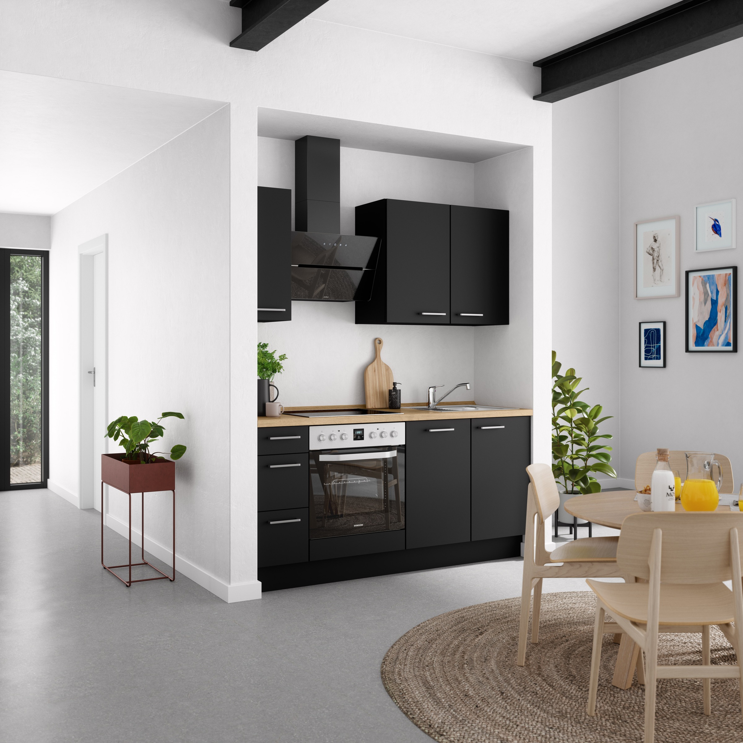 nobilia® Küchenzeile »"Touch II"«, vormontiert, Ausrichtung wählbar, Breite 180 cm, wahlw. mit E-Geräten