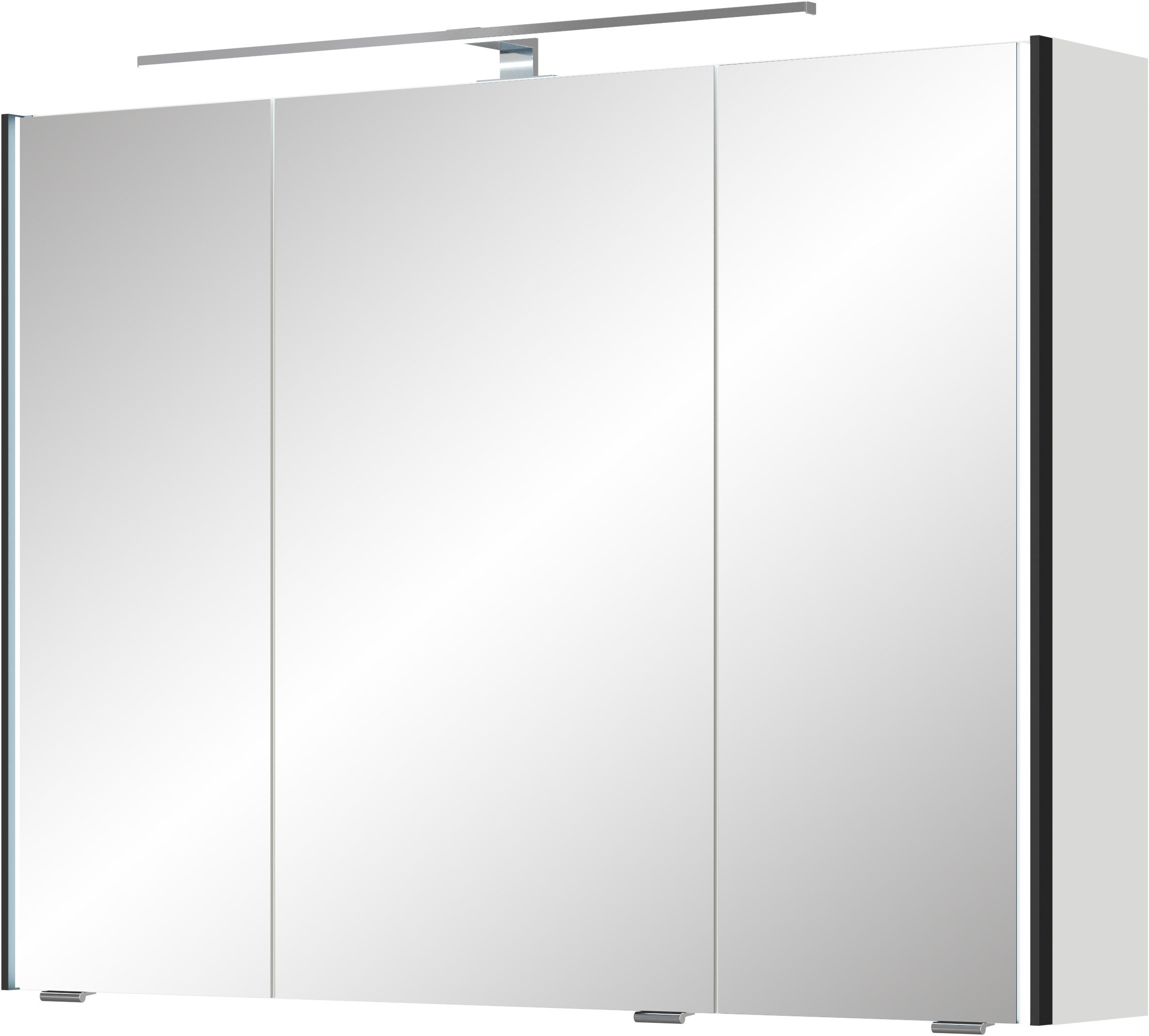 Saphir Badmöbel-Set »Serie 7045 2-teilig Mineralmarmor-Waschtisch mit LED-Spiegelschrank«, (Set, 2 St.), Badezimmer-Set 93,2 cm breit, inkl. Türdämpfer, 3 Türen, 2 Schubladen