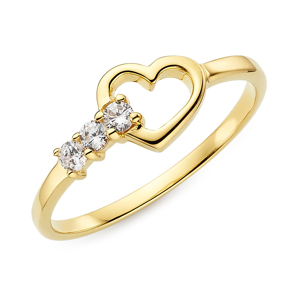 Aniston Heart Ring Yellow Gold Size 54