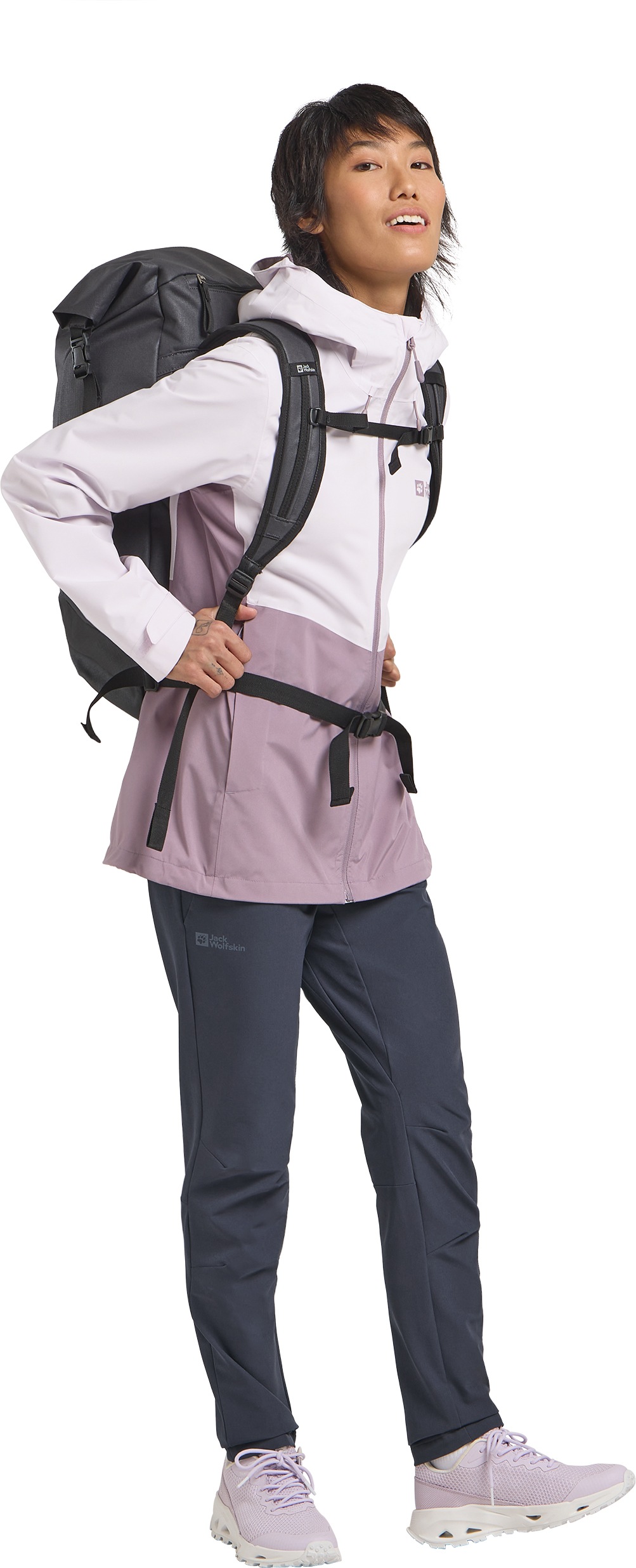 Jack Wolfskin Funktionsjacke »WEILTAL 2L JKT W«, mit Kapuze, Kapuze: fest mit der Jacke verbunden
