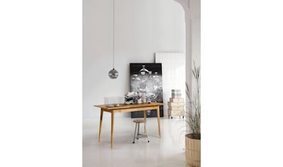 Home affaire Schreibtisch »Scandi«, aus massivem Eichenholz, Breite 140 cm, mit... kaufen