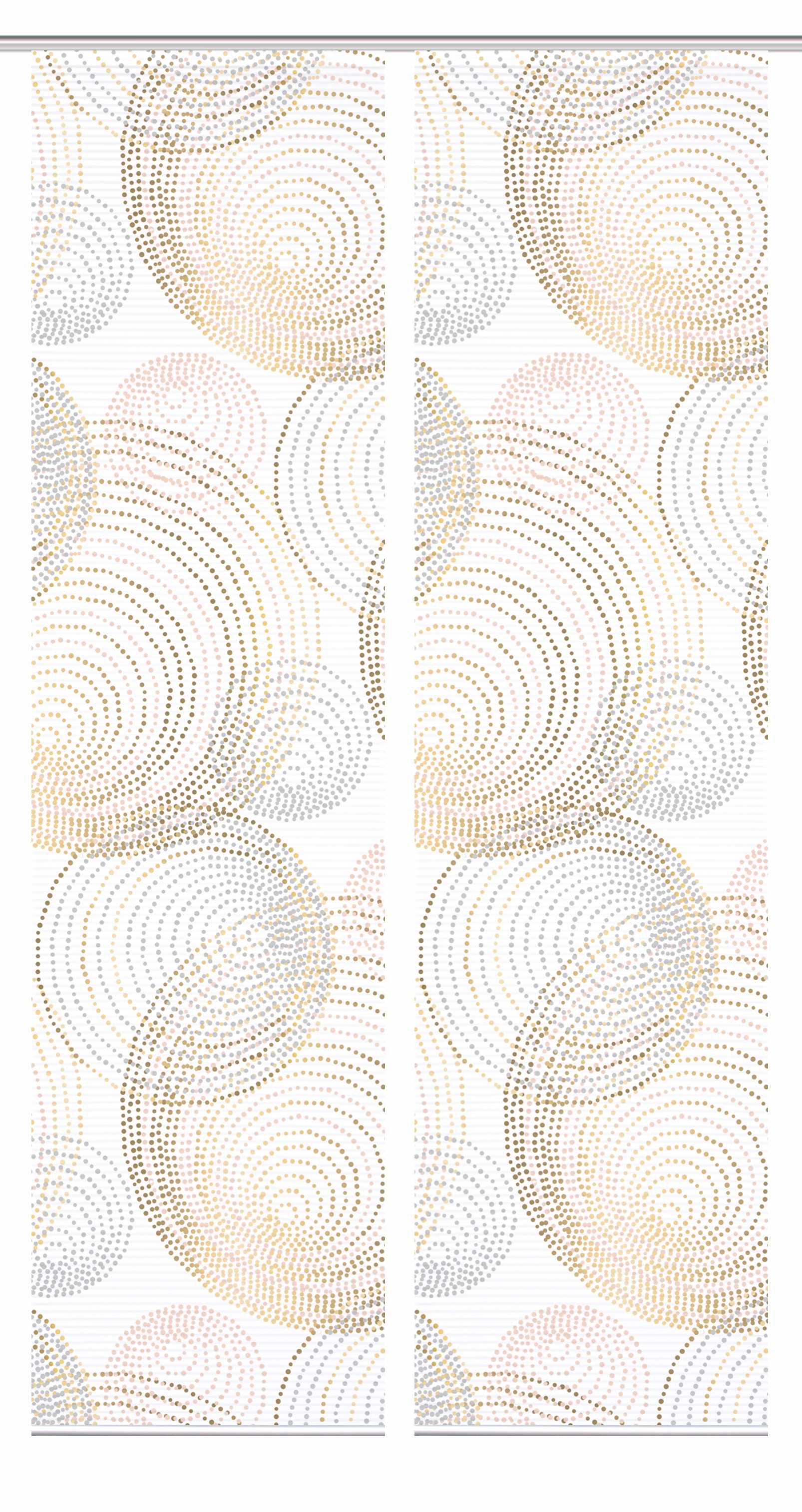 Thumbnail - HOME in green Schiebegardine "SPIRO" Paneelwagen 2 Stk. tlg. SET DIGITALDRUCK,BAMBUSOPTIK RECYCELT