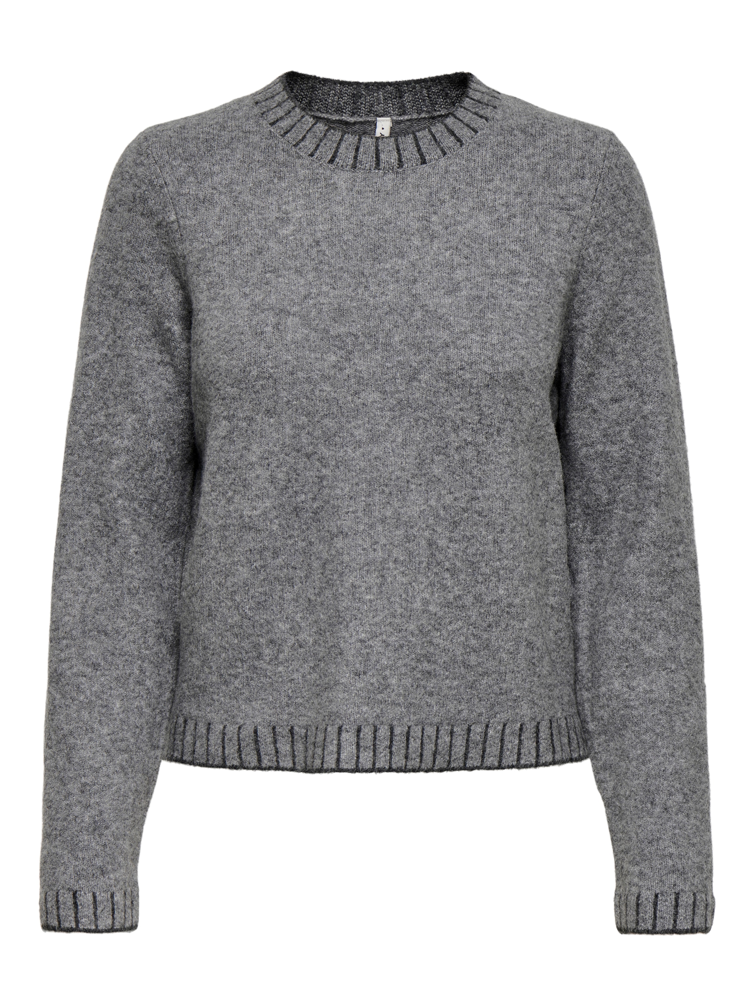 ONLY »ONLFINA LS STITCH O-NECK CC KNT« Materialmix, normal geschnitten
