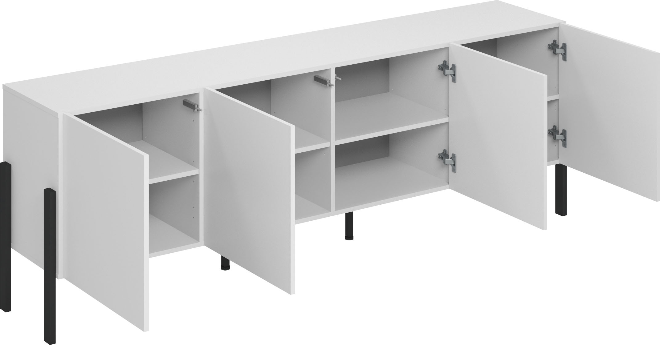 Thumbnail - OTTO home Kommode "Jukon,Breite 200 cm, moderne grifflose Kommode,4 Türen" Sideboard, Anrichte viel Stauraum, push-to-op...