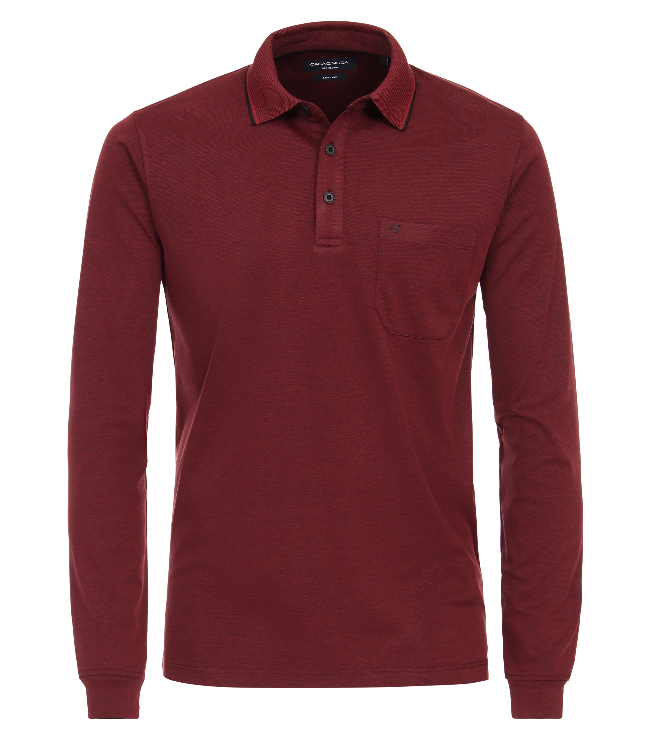 CASAMODA Langarm-Poloshirt "CASAMODA Polo-Shirt Langarm uni" günstig online kaufen