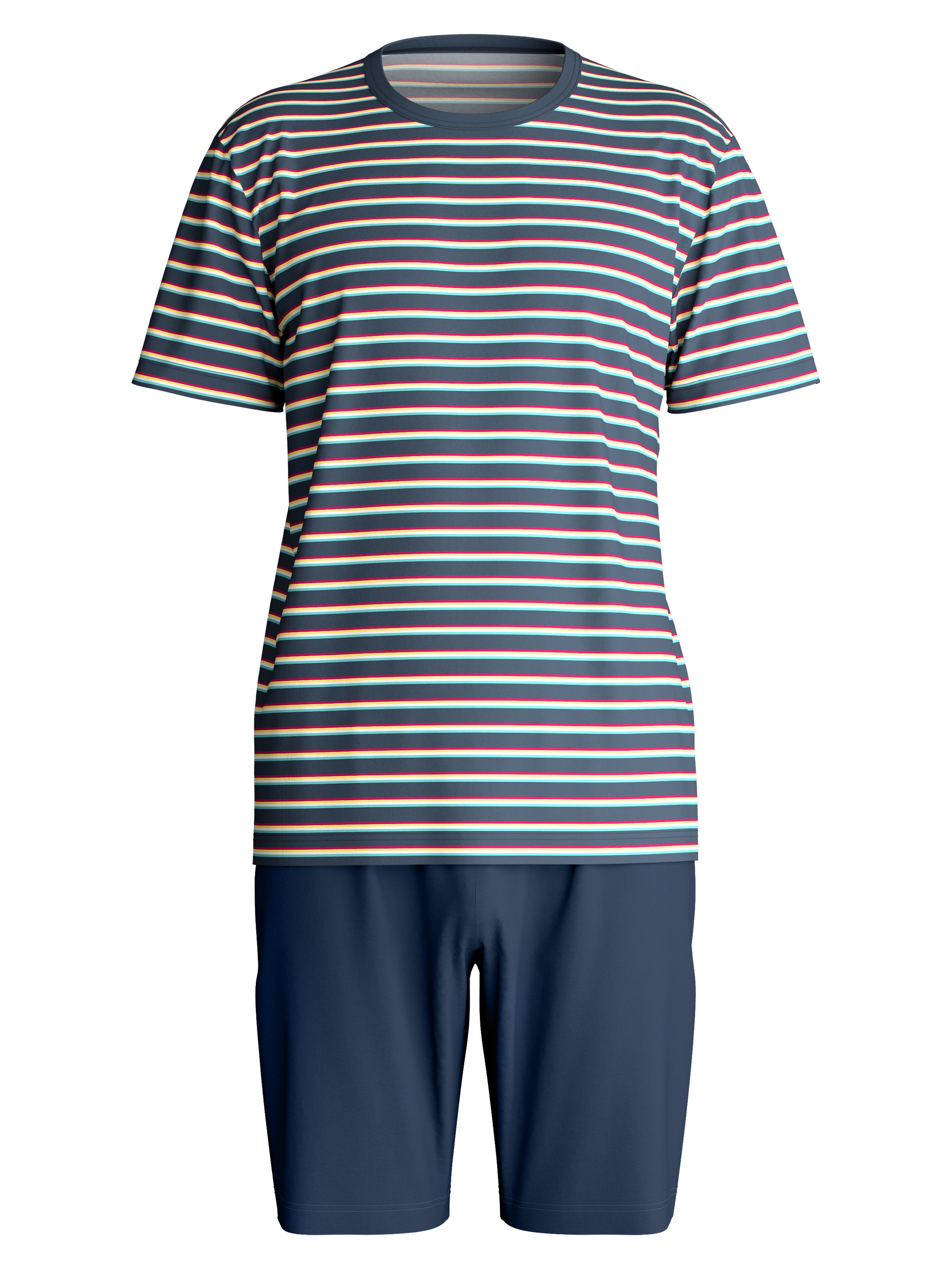 CALIDA Pyjama "Relax Streamline 1" 2 mit Rundhalsausschnitt und kurzem Arm, günstig online kaufen